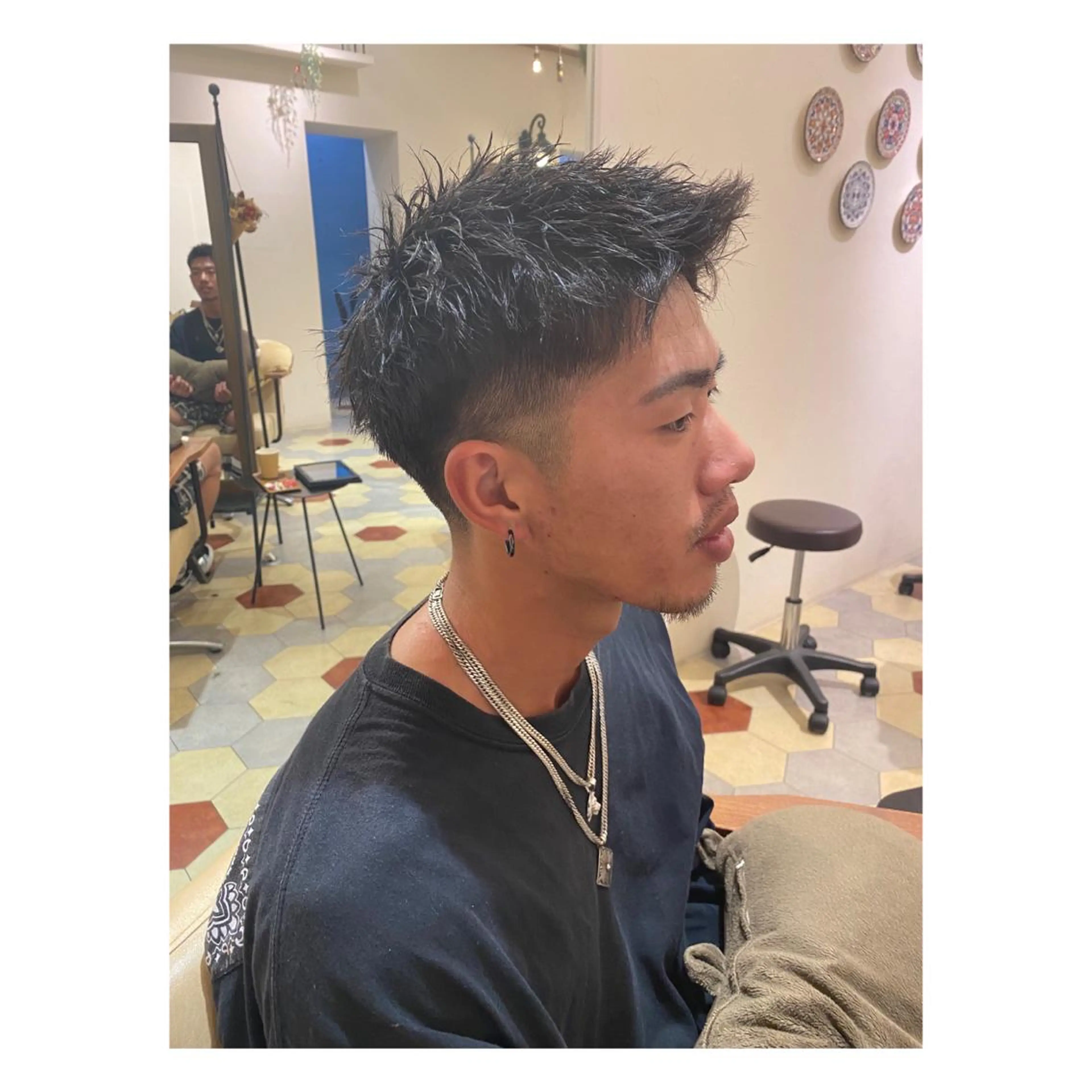 パーマ メンズ カット パーマ 菊池大一 溝の口パーマのヘアスタイル