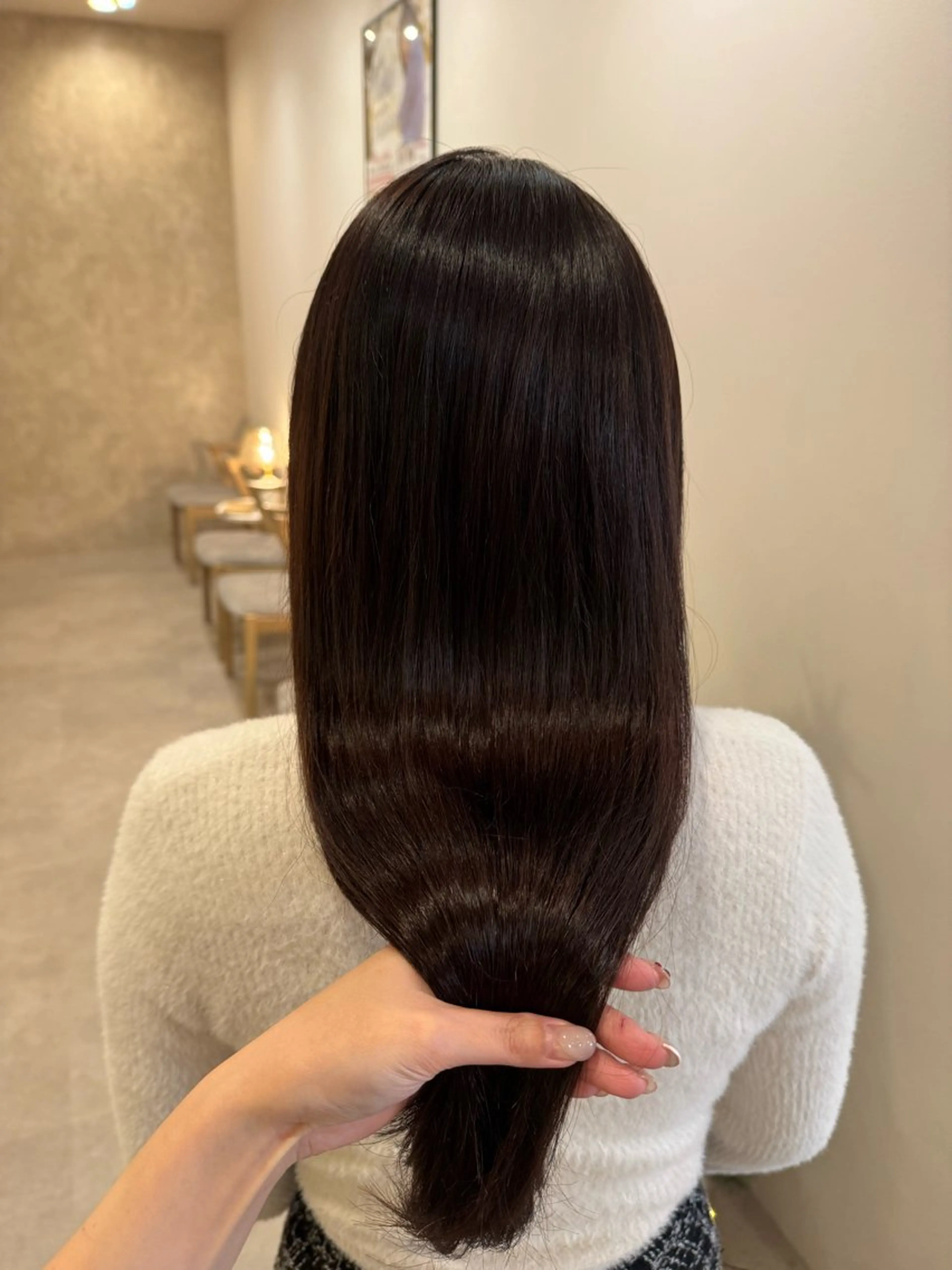 ロング カット ヘアカラー トリートメント ともか/美髪透明感 カラー/顔周りカットのヘアスタイル