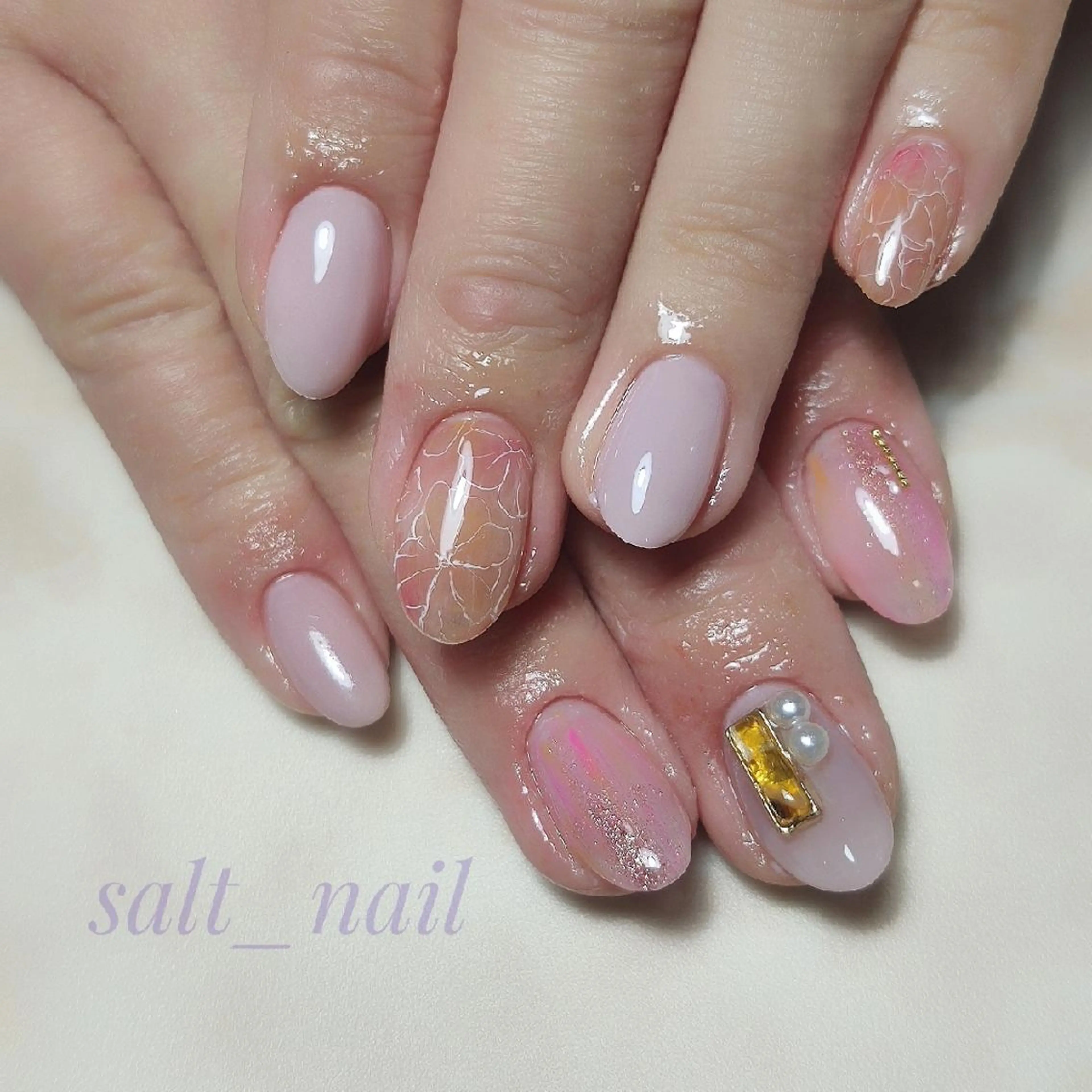 ネイル アートネイル フラワーネイル 個人サロン saltnailのネイルデザイン