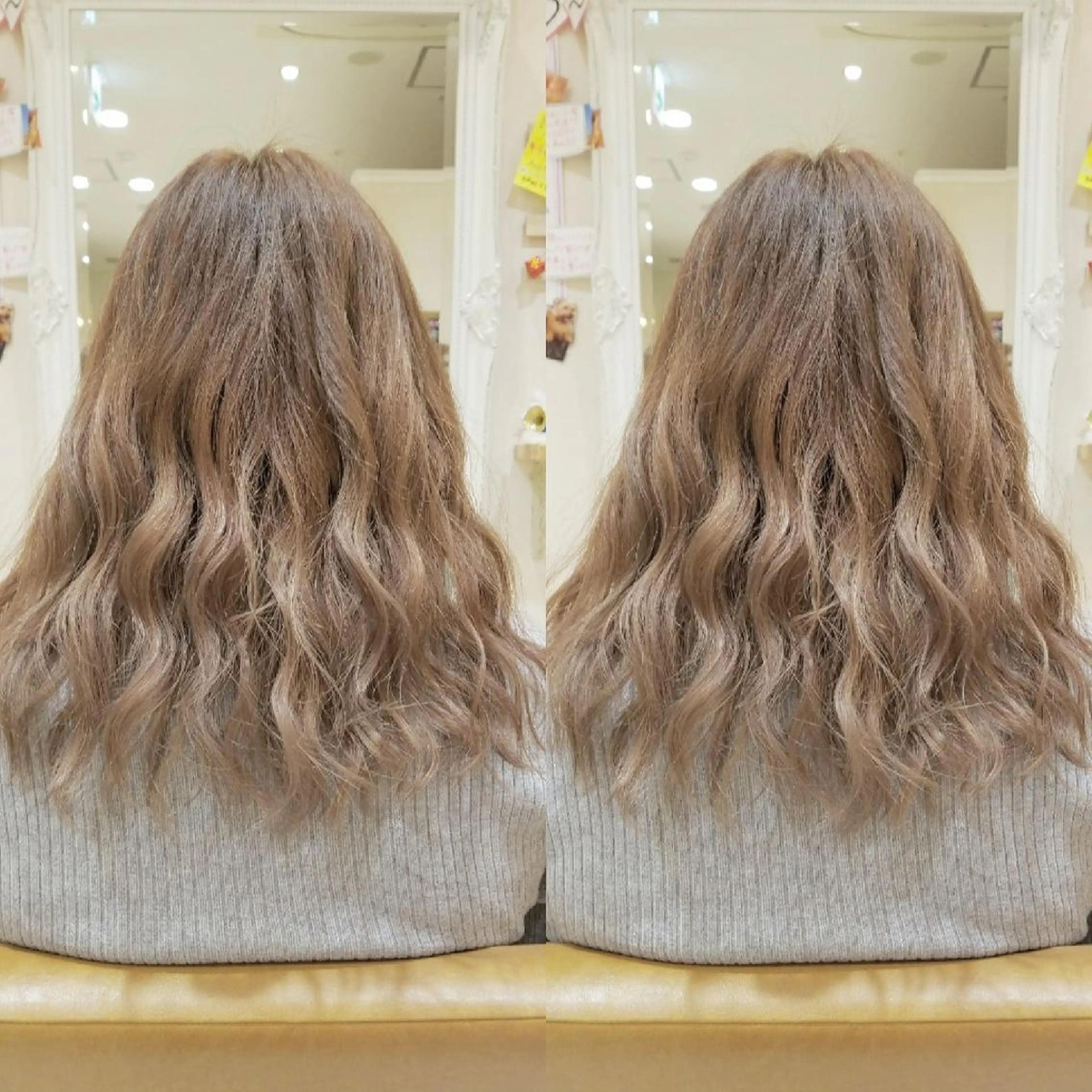 ロング カラー バレイヤージュ ベージュカラー レイヤーカット ブリーチ・ハイトーン 特化🎉内山のヘアスタイル