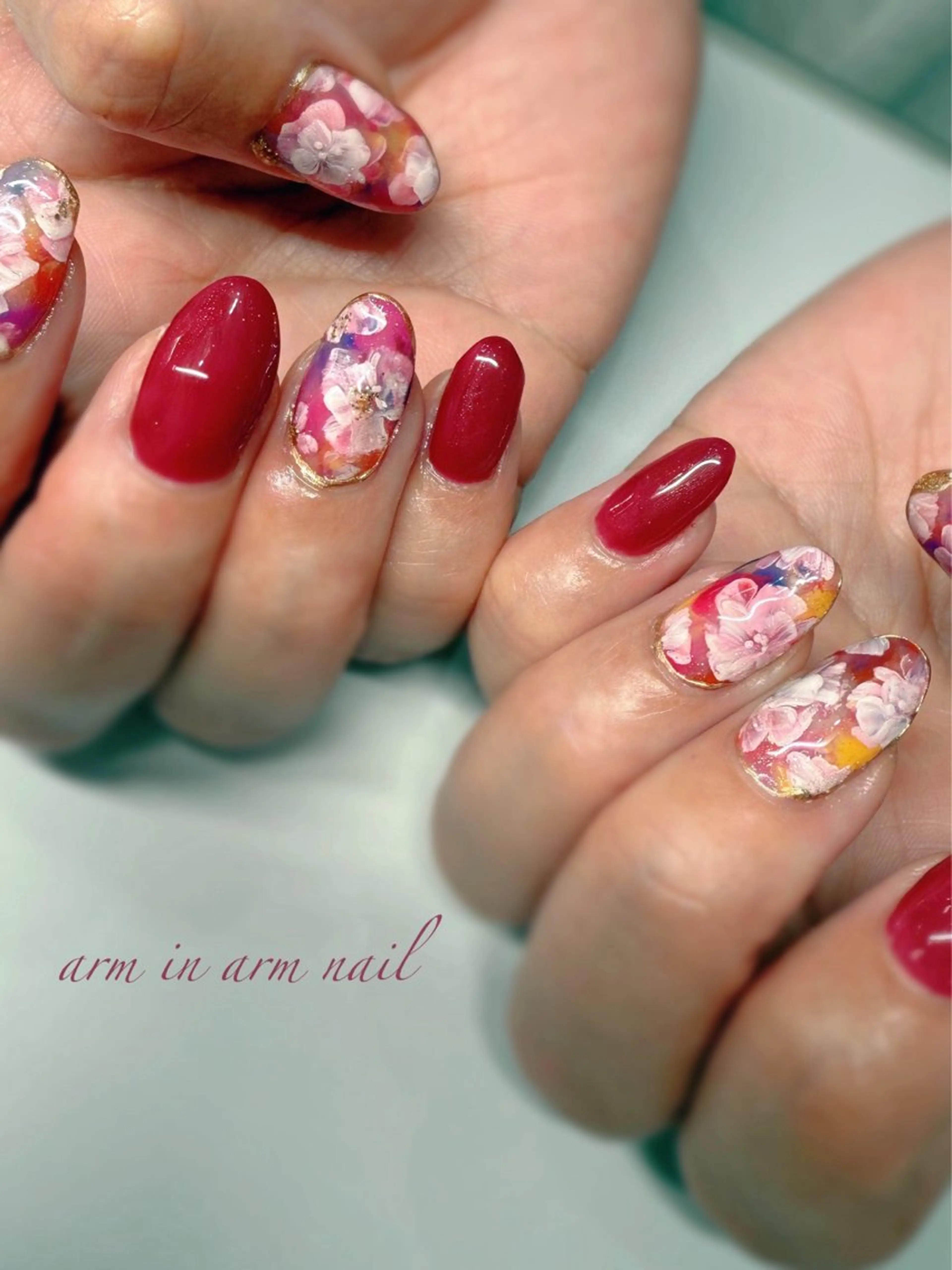 ネイル arm in arm ︎✿Yamamotoのマツエク・マツパデザイン