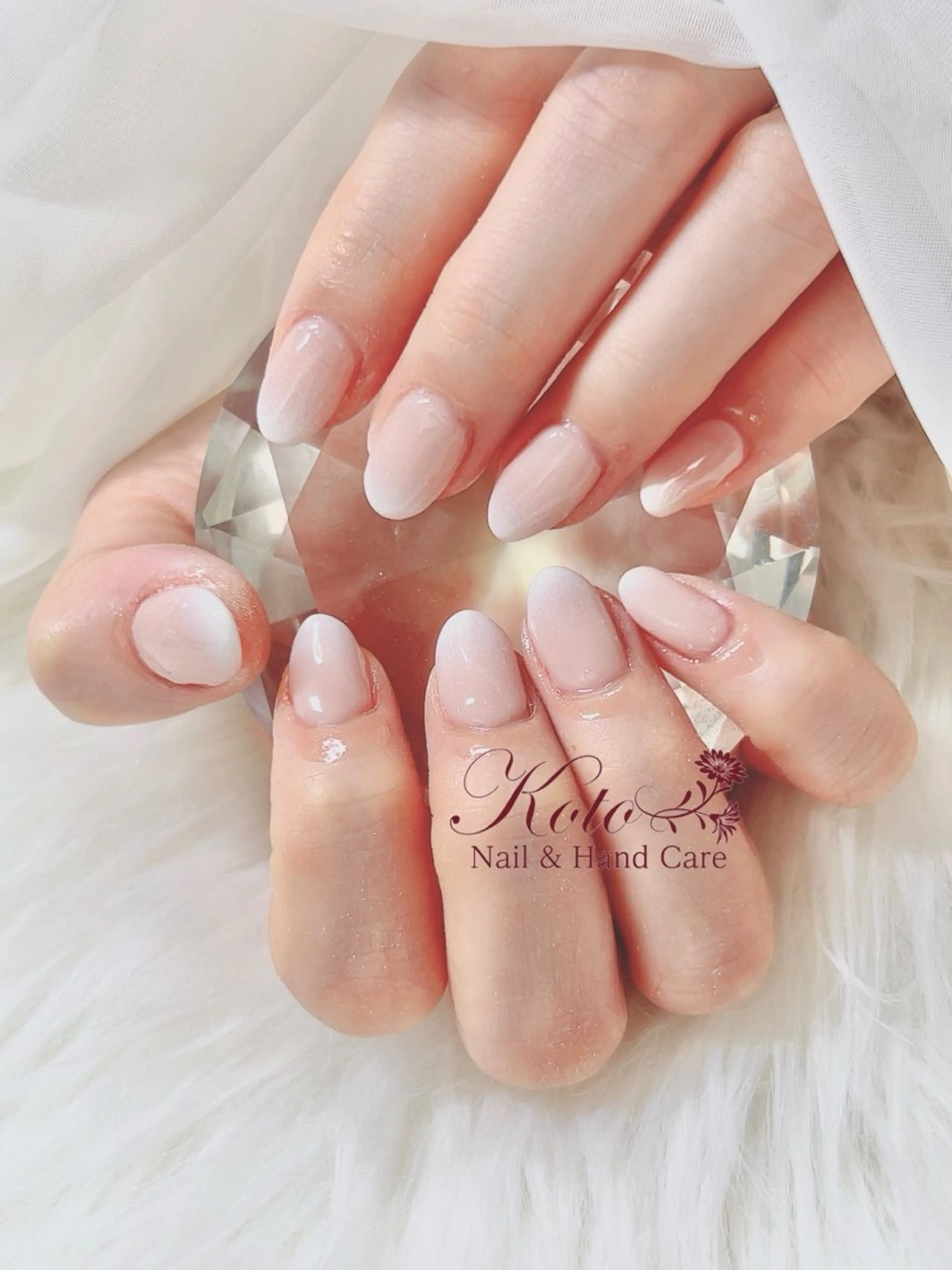 ネイル 長さ出し ジェルネイル 持ち込み ニュアンスネイル 赤色 ハンドネイル Nail Salon KOTOのネイルデザイン