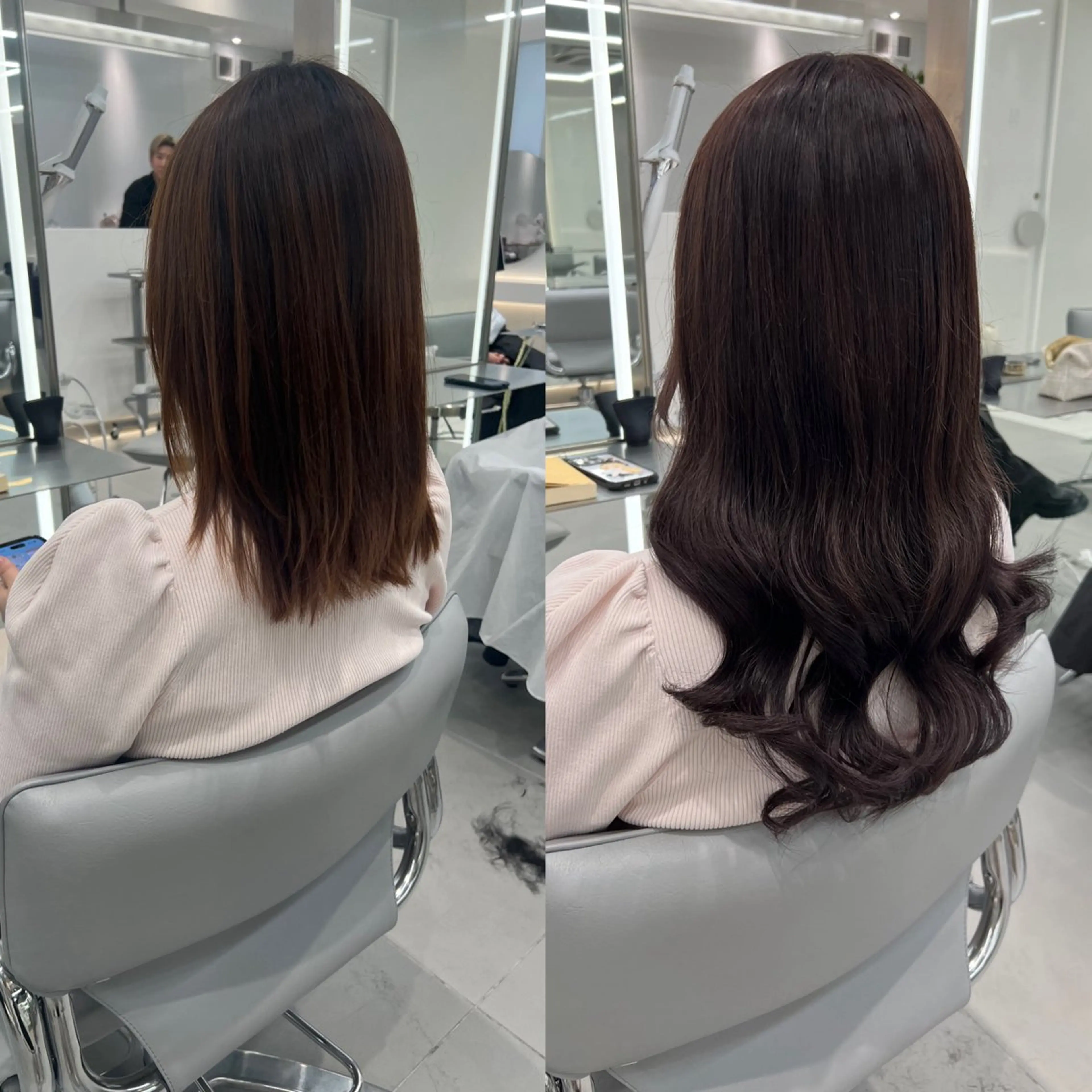 セミロング カラー ヘアアレンジ シールエクステ アッシュ バレイヤージュ ベージュカラー 黒髪 カット ヘアカラー エクステ ar+ ❤︎ maiのヘアスタイル