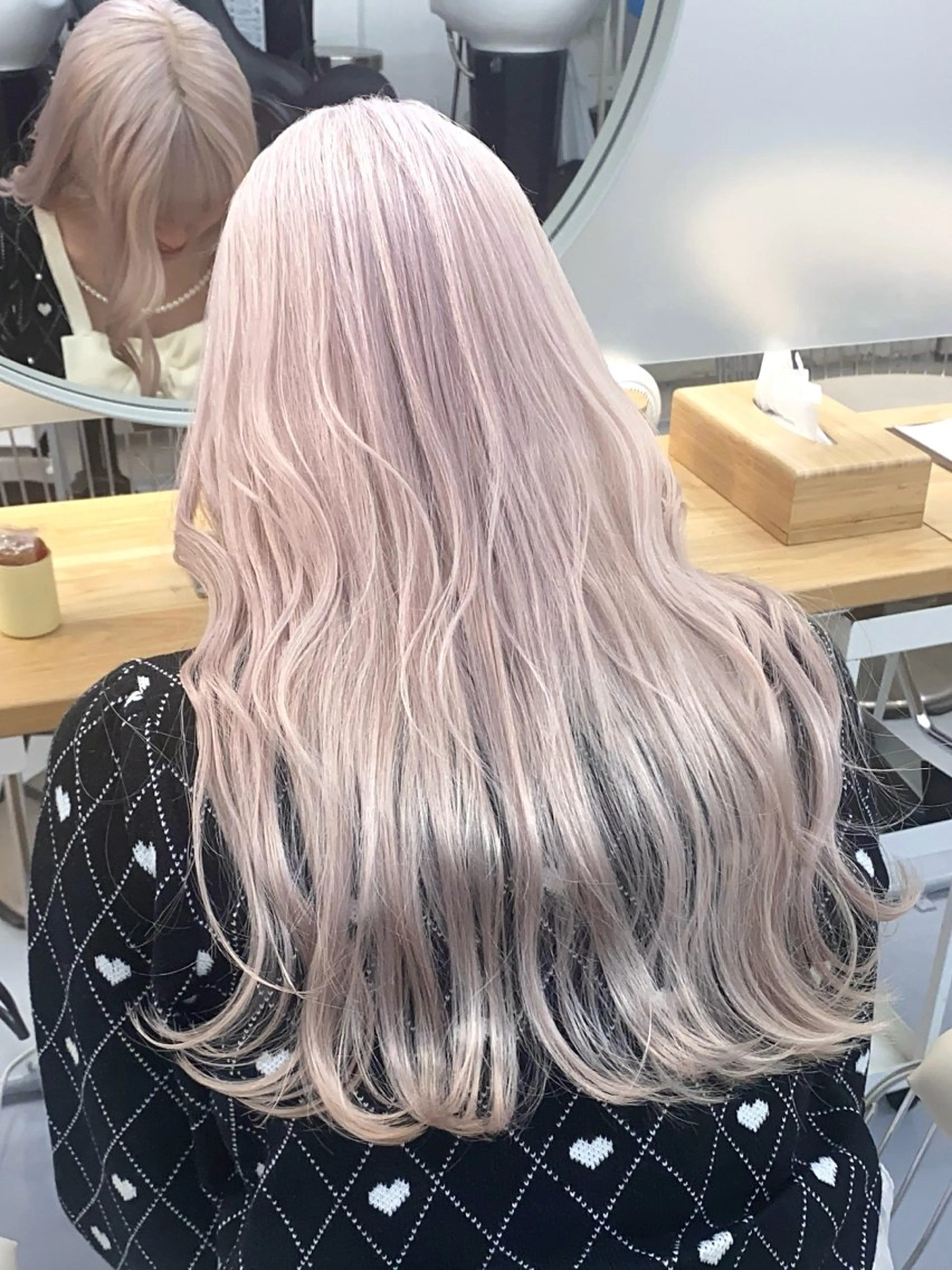 ロング カラー メンズ ケアブリーチ/ツヤ髪 /ハイトーン/西村のヘアスタイル