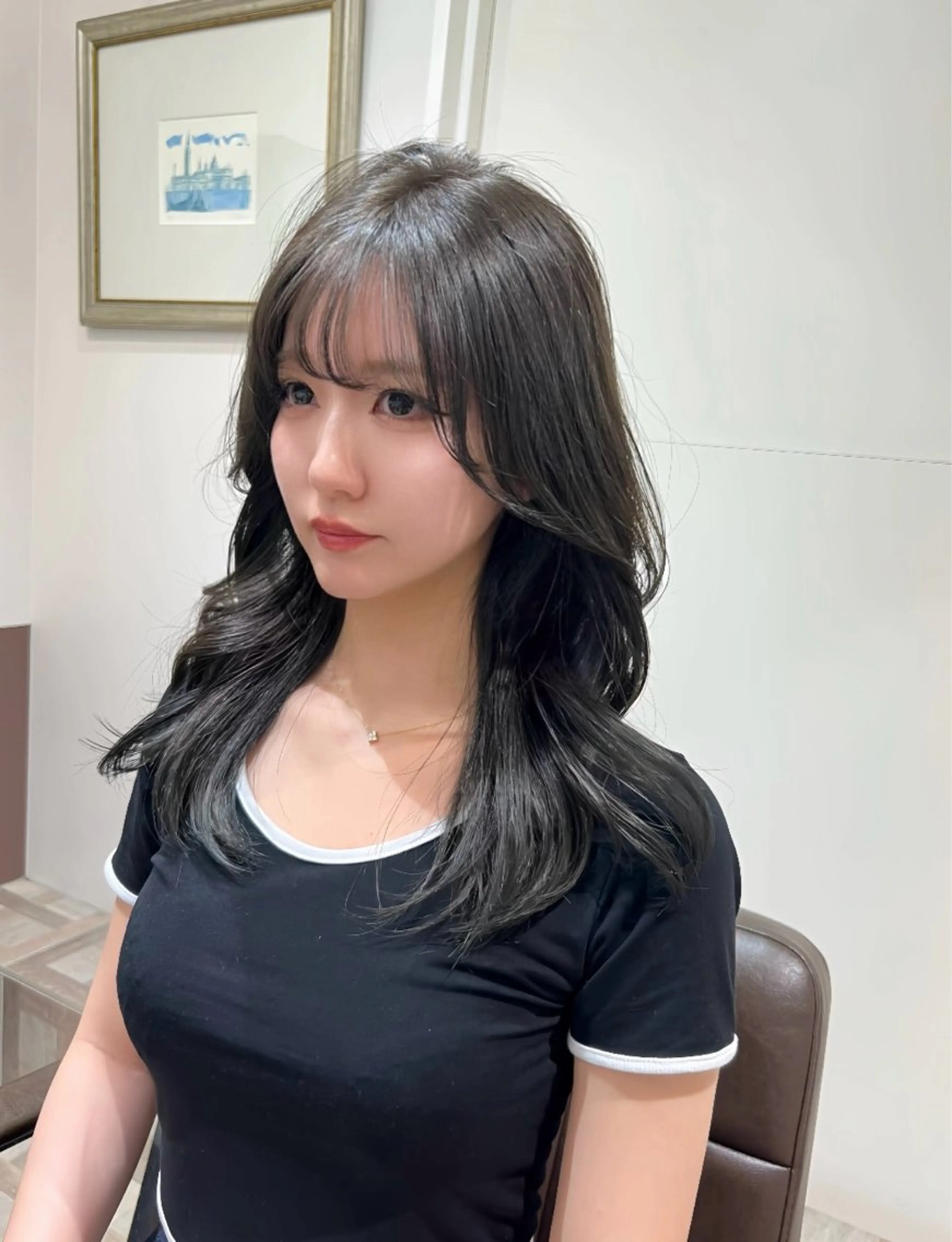 ミディアム 縮毛矯正/艶カラー /新宿/SHOKIのヘアスタイル