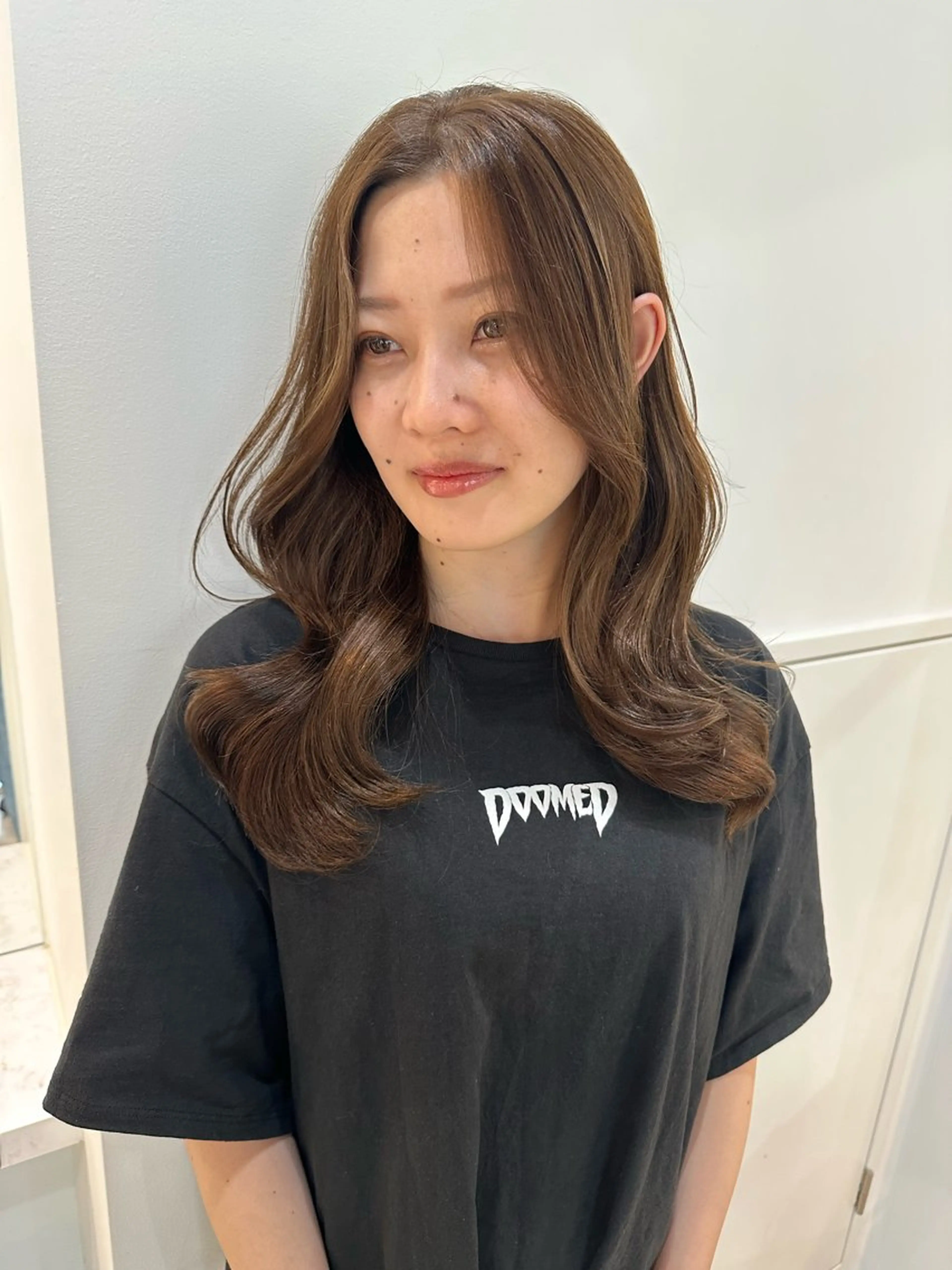 セミロング カラー ヘアアレンジ カット ヘアカラー トリートメント Akane レイヤー/艶カラーのヘアスタイル