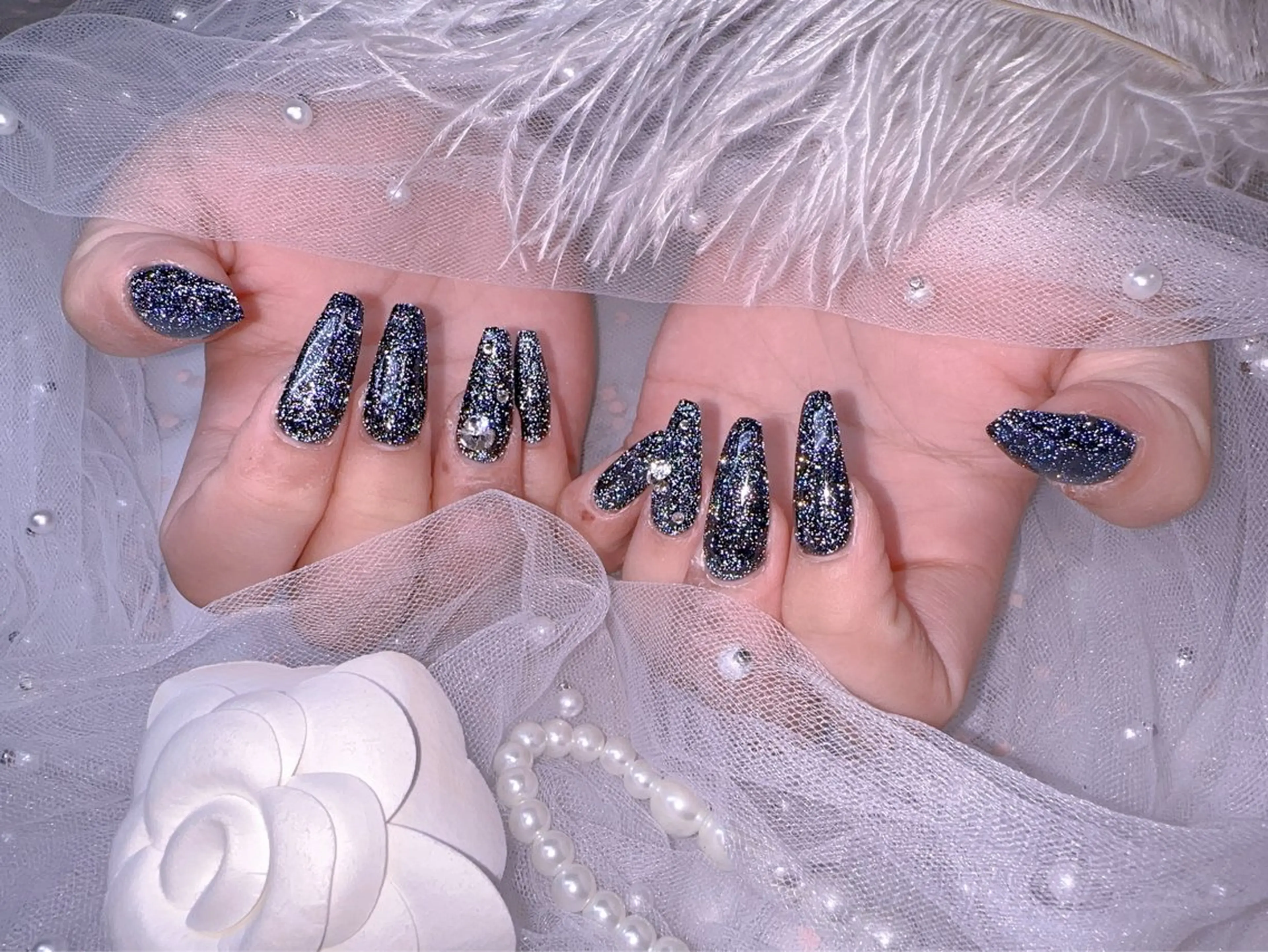 ネイル オーロラネイル フットネイル 韓国ネイル ラメ(グリッター) ラメグラデーション ハンドネイル Belle nail salon 新小岩のネイルデザイン