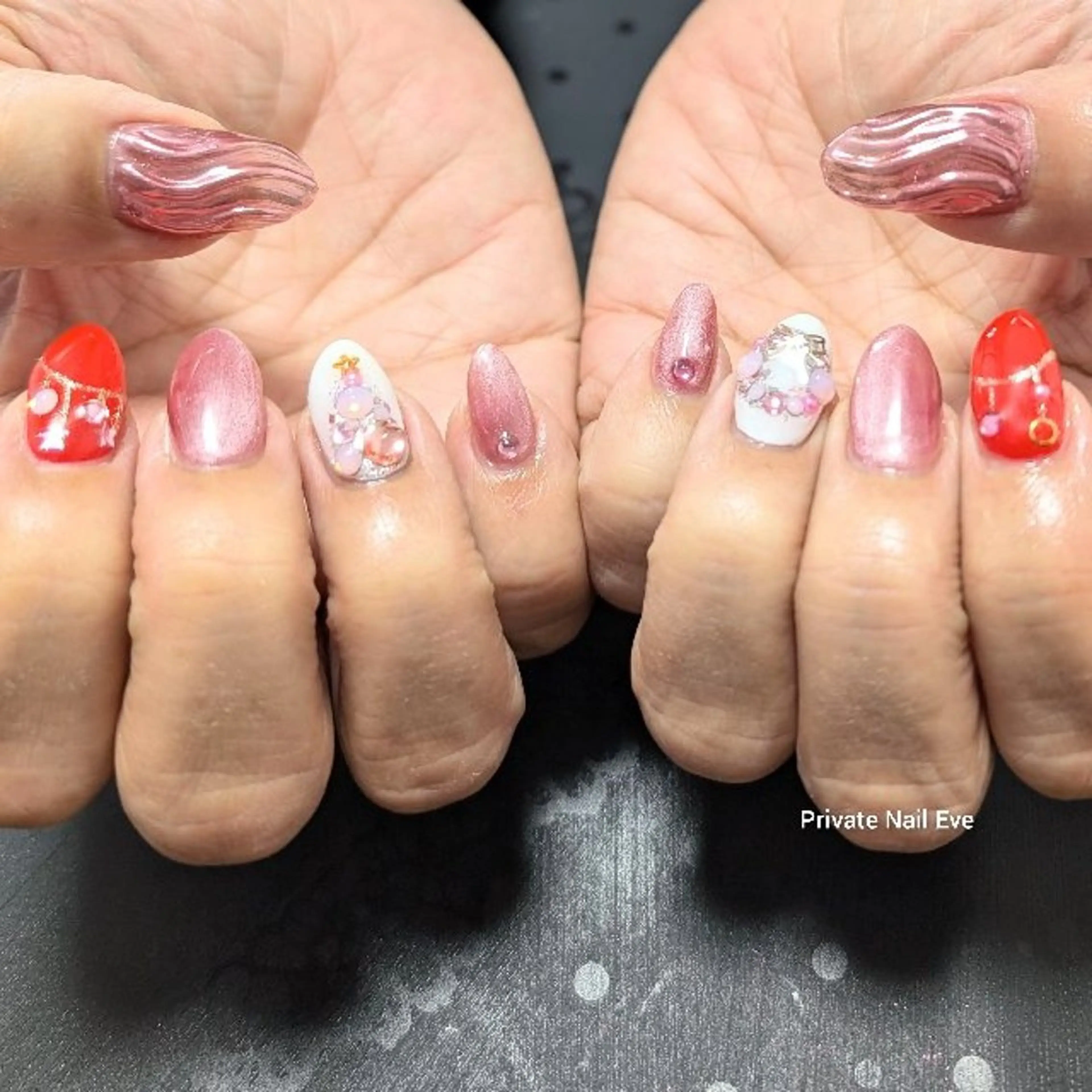 ネイル 冬ネイル クリスマス ハンドネイル ネイル junkoのネイルデザイン