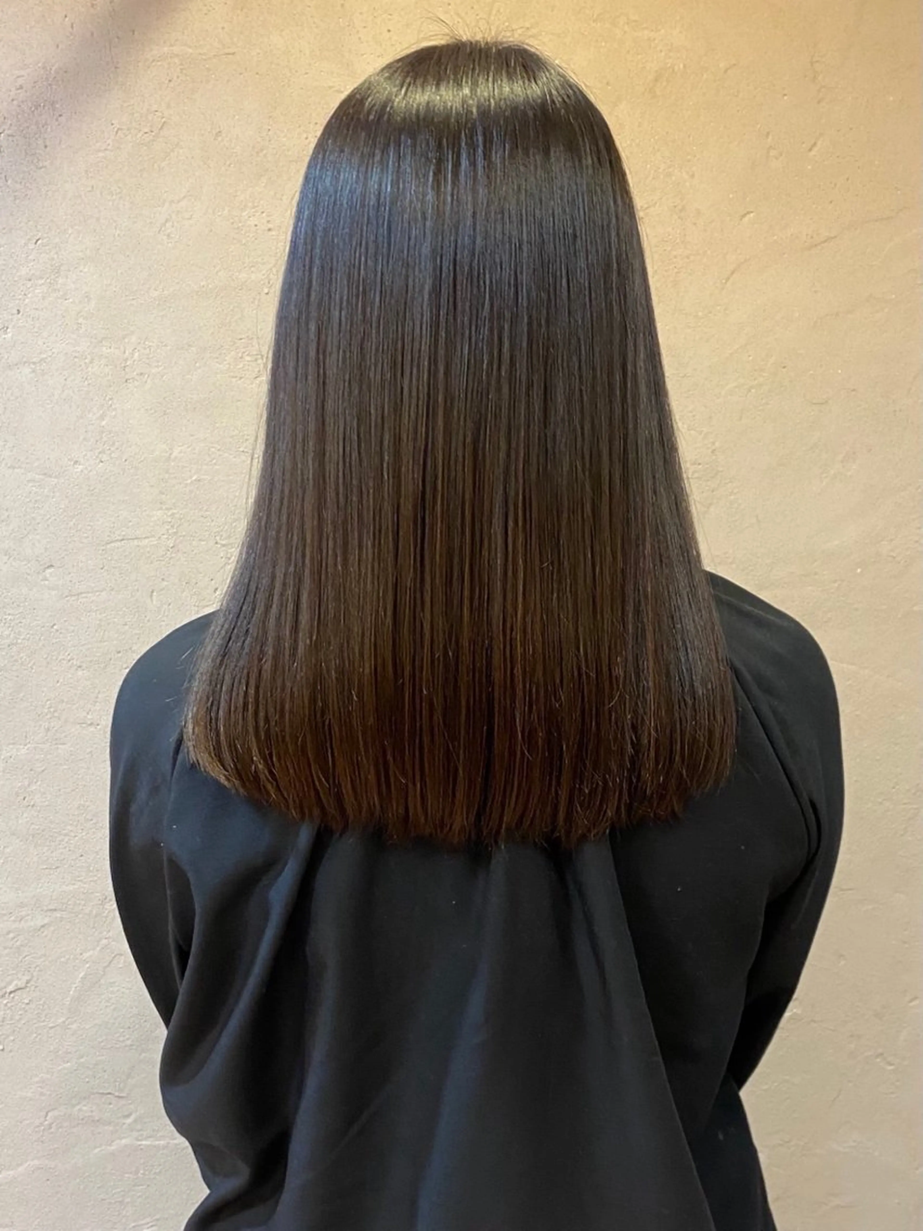 セミロング カラー ヘアカラー 縮毛矯正 七彩 ななせのヘアスタイル