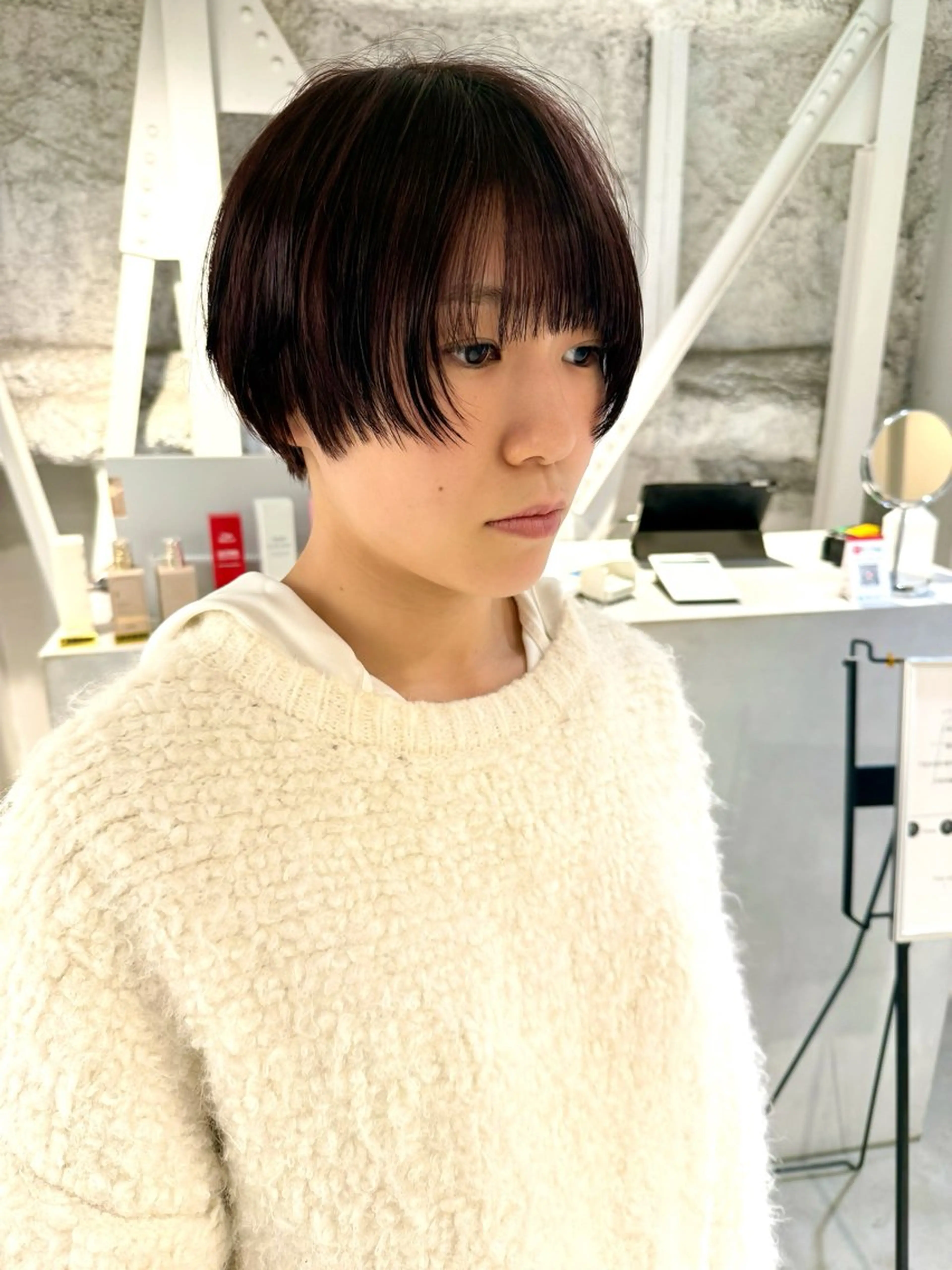 ショート カット ヘアカラー 骨格診断で絶対可愛い ✨丸みショート✨凌弥のヘアスタイル