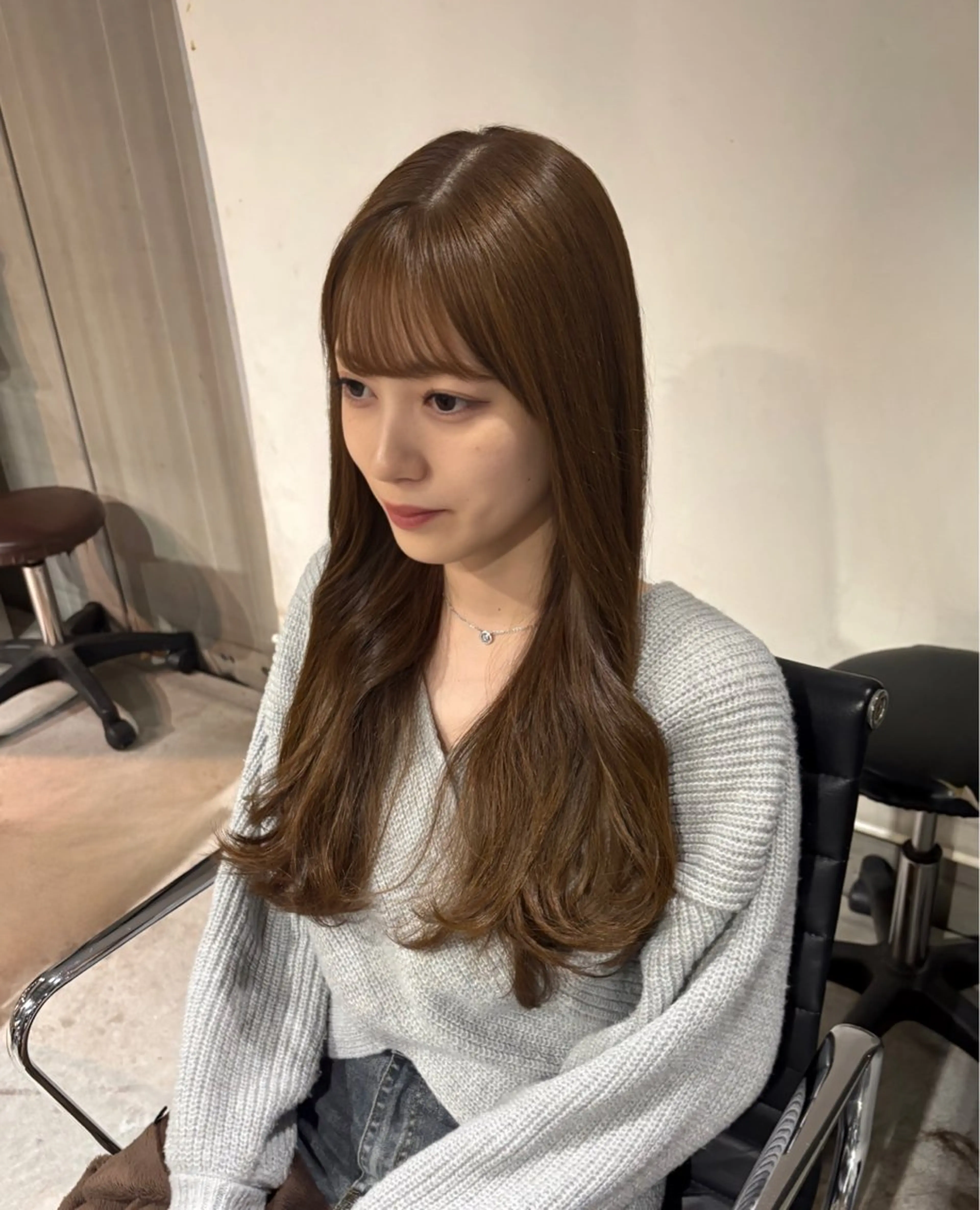 ロング カラー ヘアカラー たかなみ りなのヘアスタイル