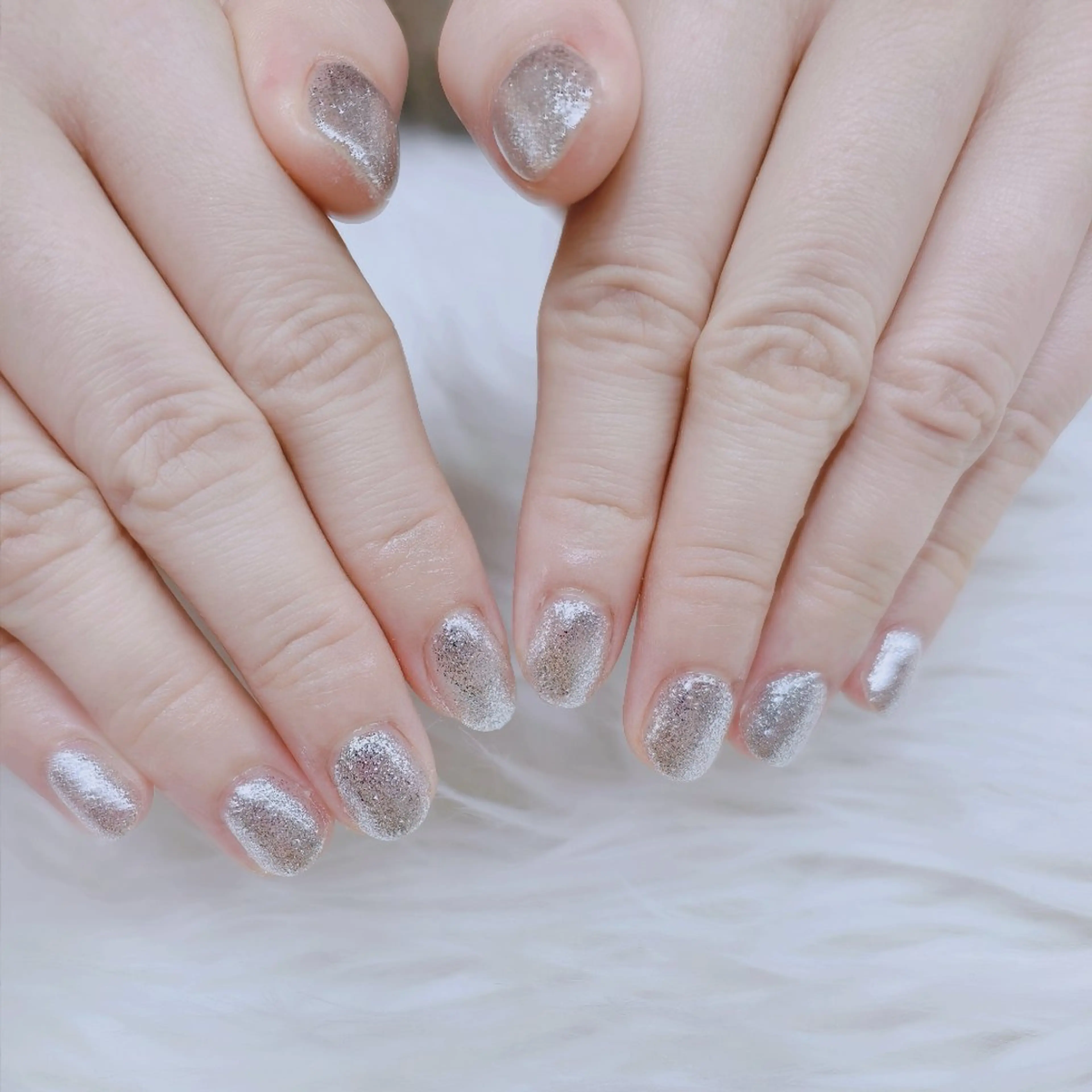 ネイル ワンカラーネイル シルバー 森川 雪のネイルデザイン