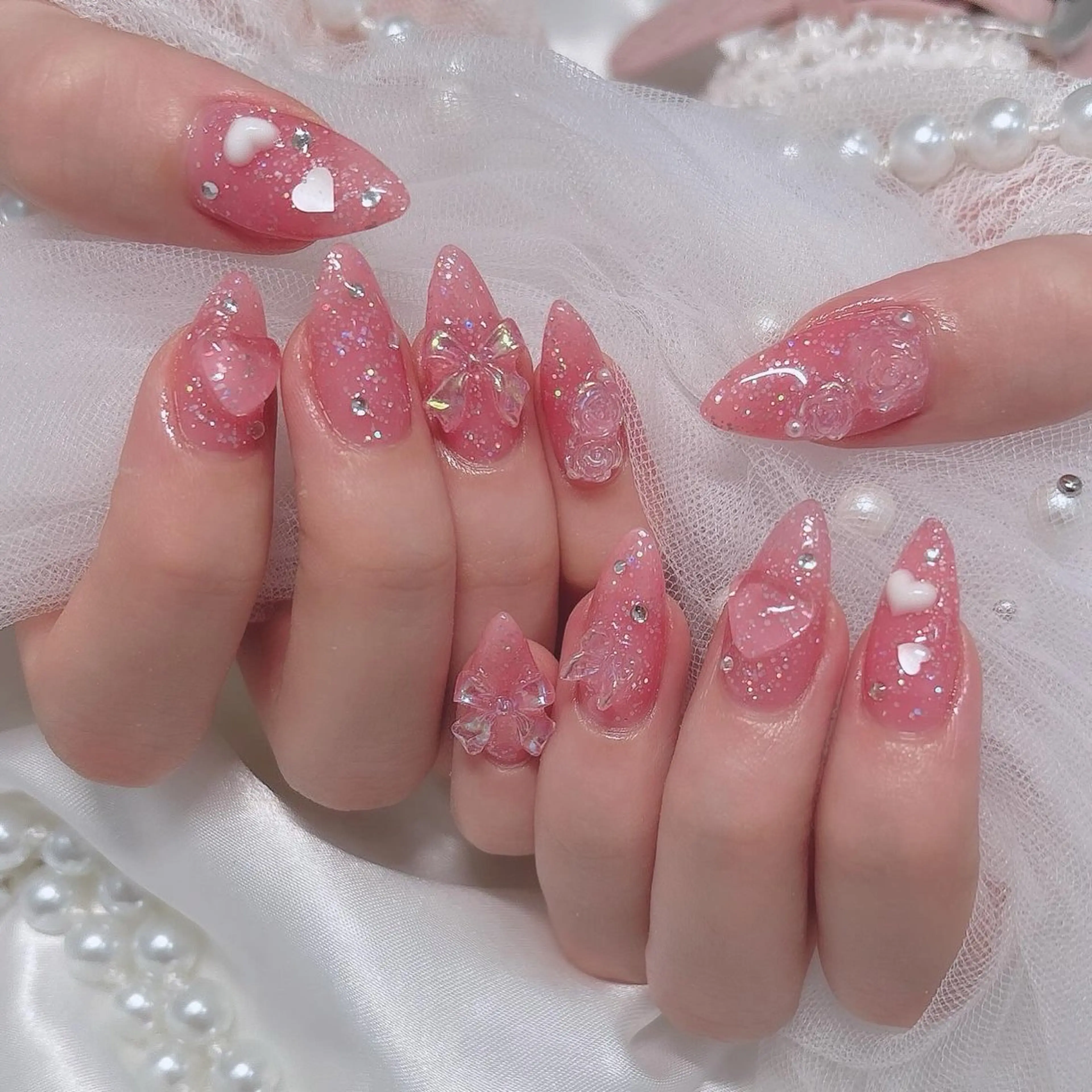 ネイル クリアネイル ハンドネイル Marinnail Hibikiのネイルデザイン