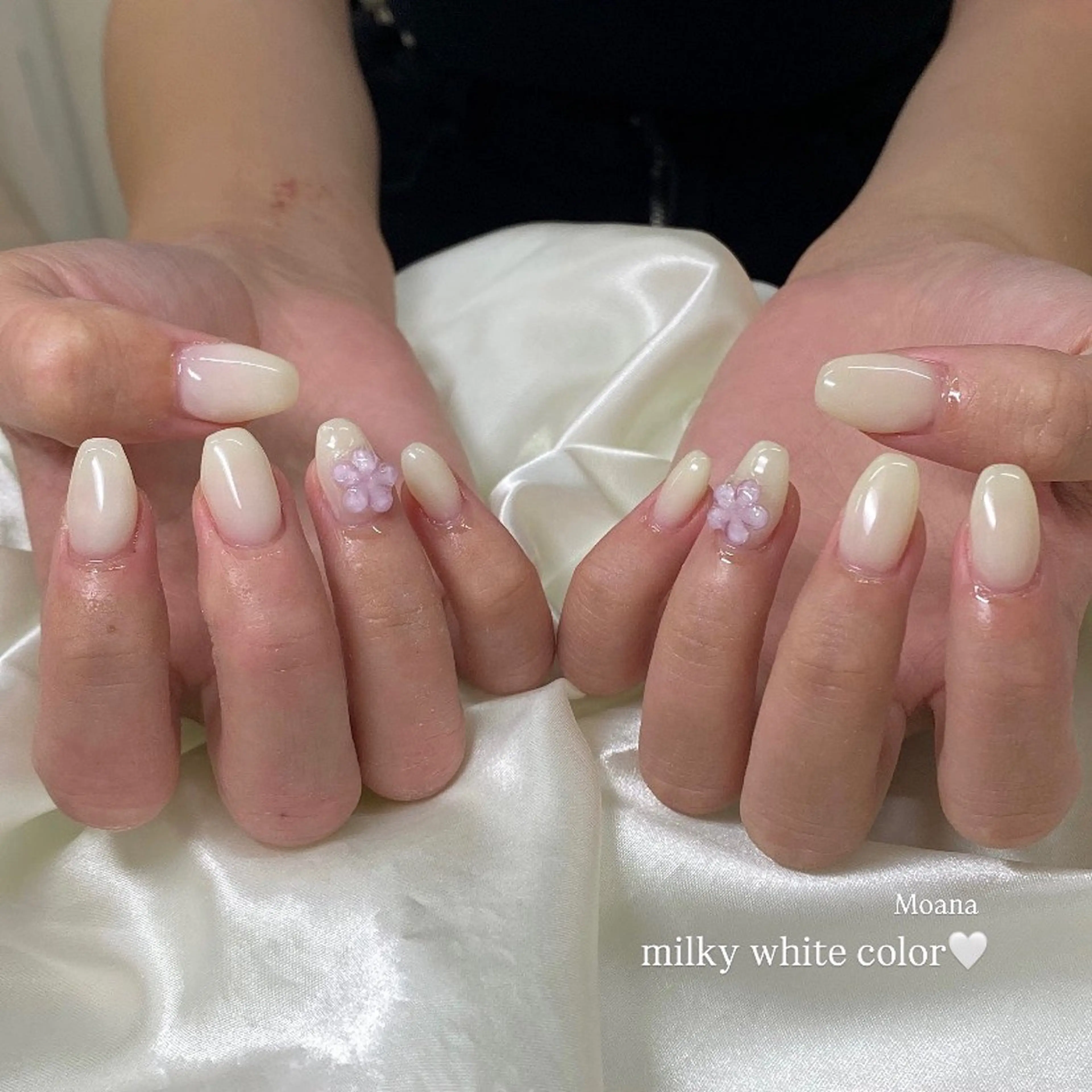 ネイル 韓国ネイル ワンカラーネイル 夏ネイル ワンホンネイル ハンドネイル Moana manamiのネイルデザイン