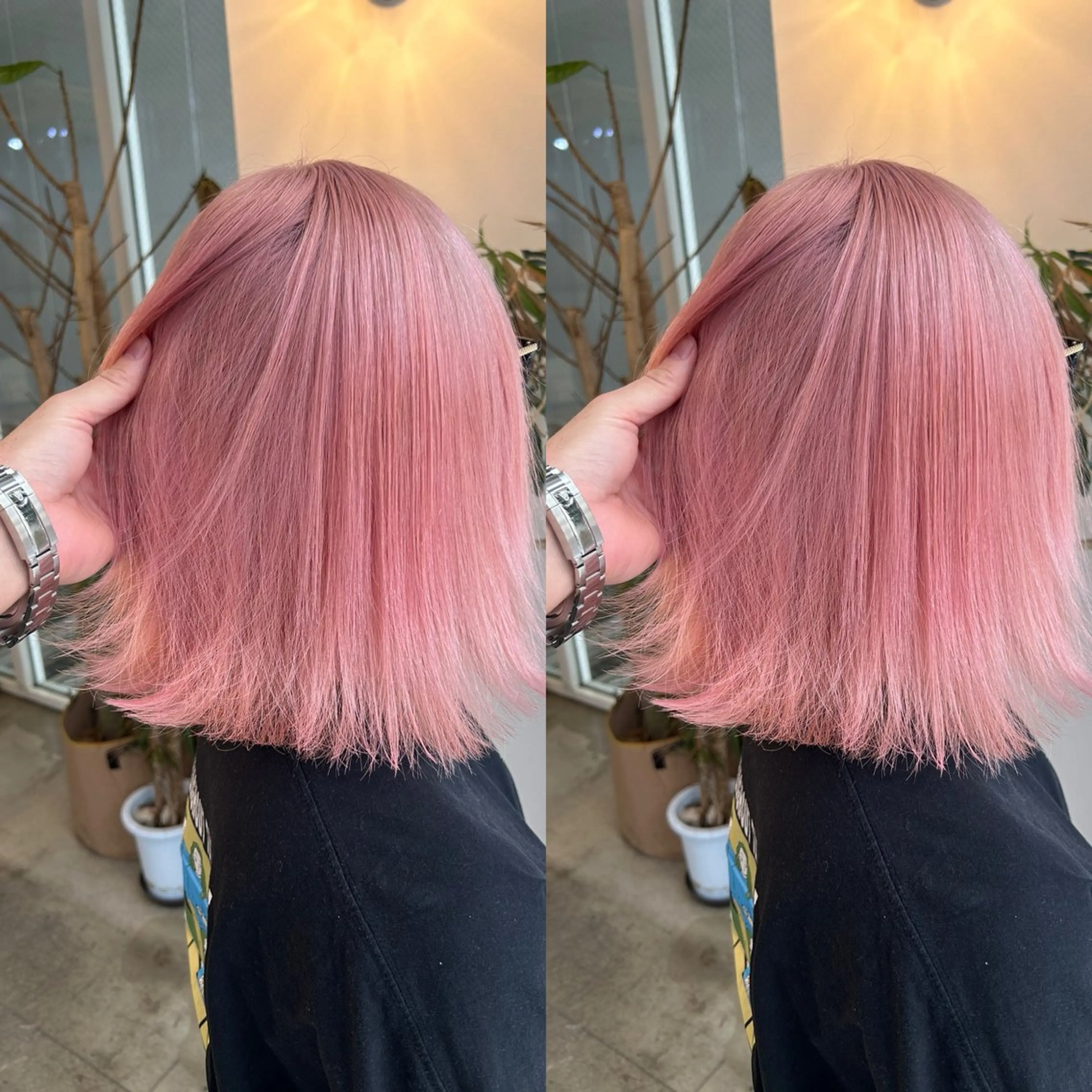 ミディアム カラー カット ヘアカラー トリートメント yoriダブルカラー 代表すがわらのヘアスタイル