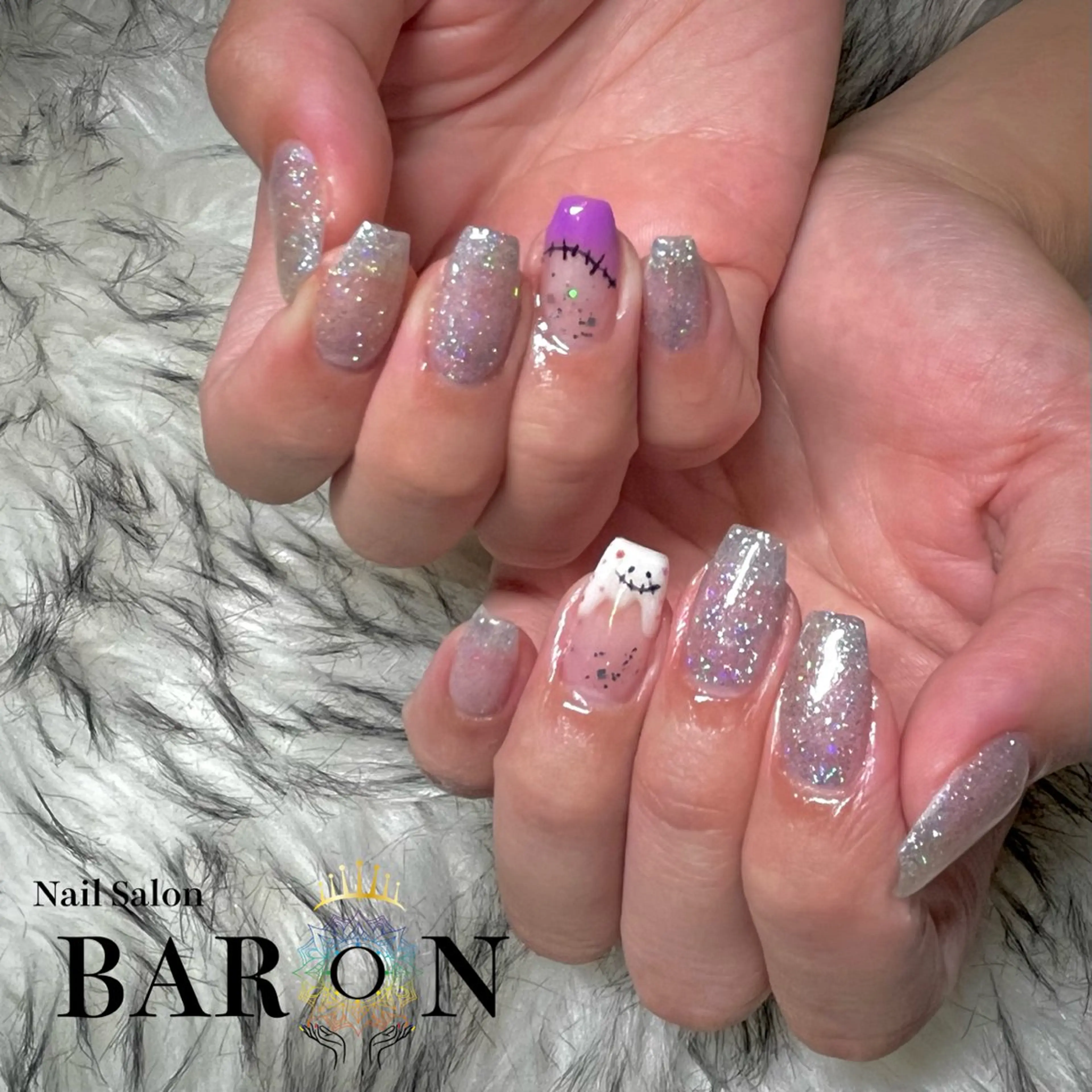 ネイル ハロウィン ハンドネイル ☆SAKI☆ BARON 店長のネイルデザイン