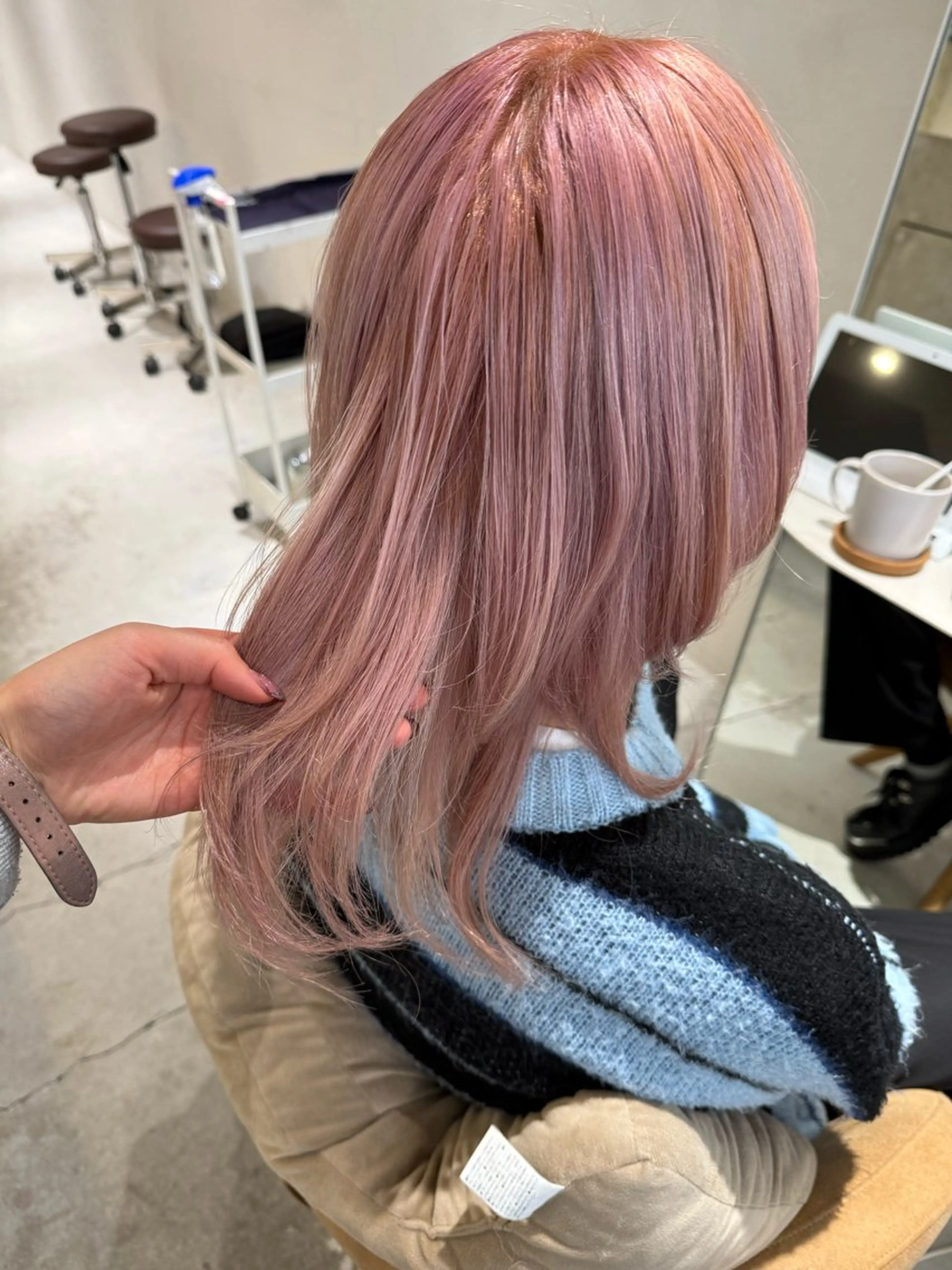 セミロング カラー ヘアカラー 🌷花屋併設サロン 荘司まゆり🌷のヘアスタイル