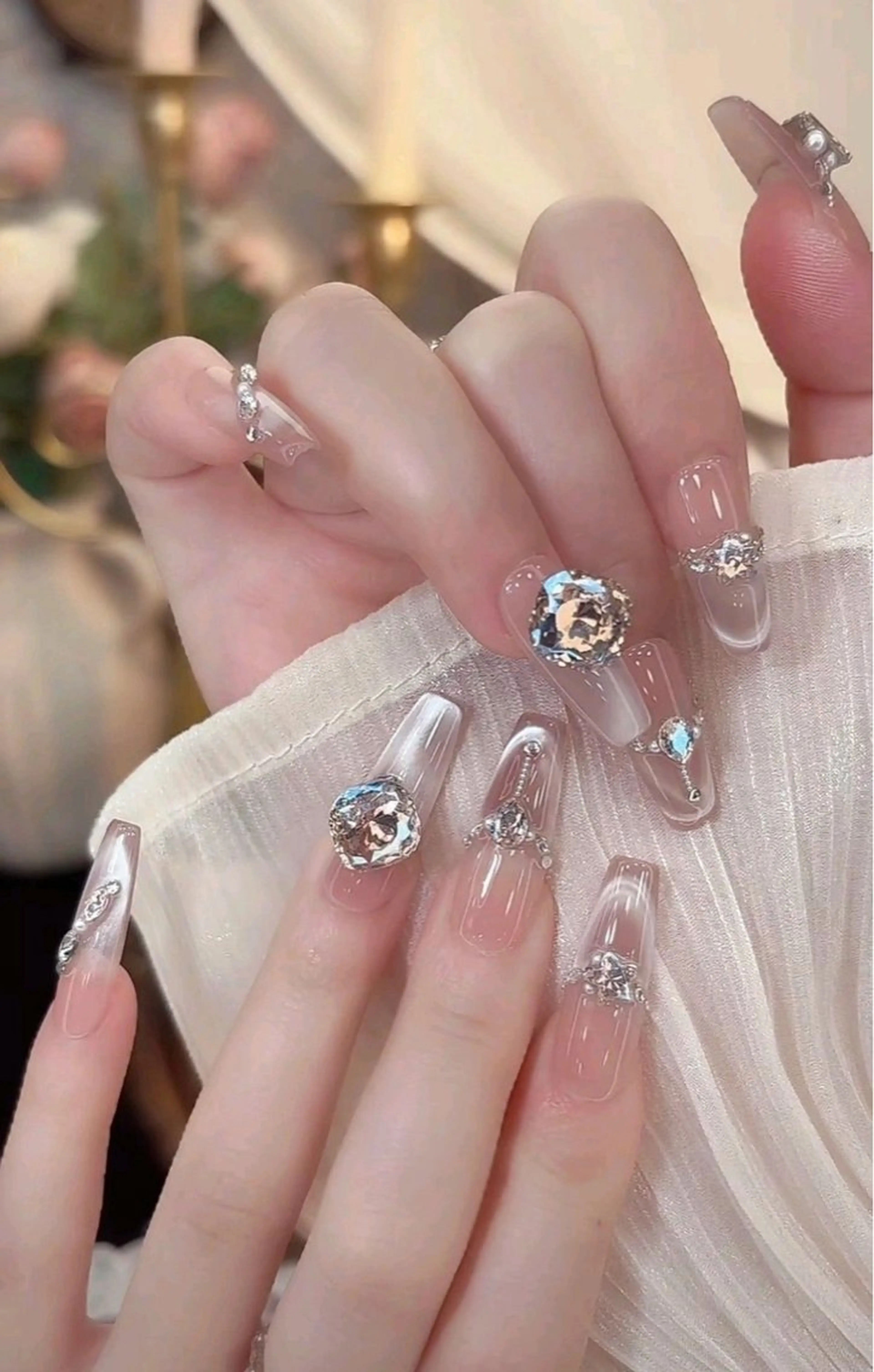 ネイル アートネイル オーロラネイル ブルー チークネイル フットネイル ハンドネイル NICY NAIL 池袋のネイルデザイン