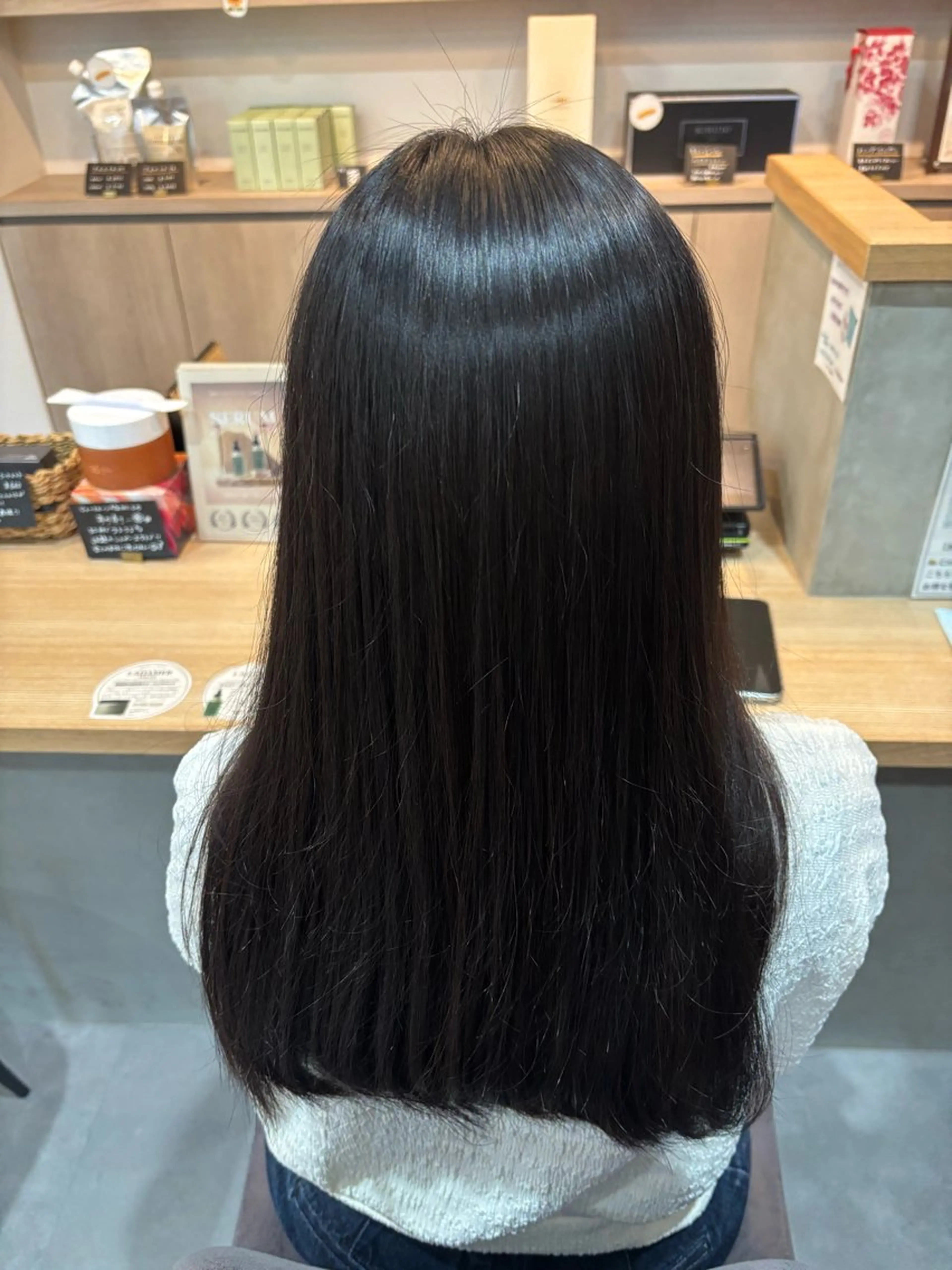 ロング 縮毛矯正 ルプラボウ あいか 韓国ヘア/艶髪のヘアスタイル