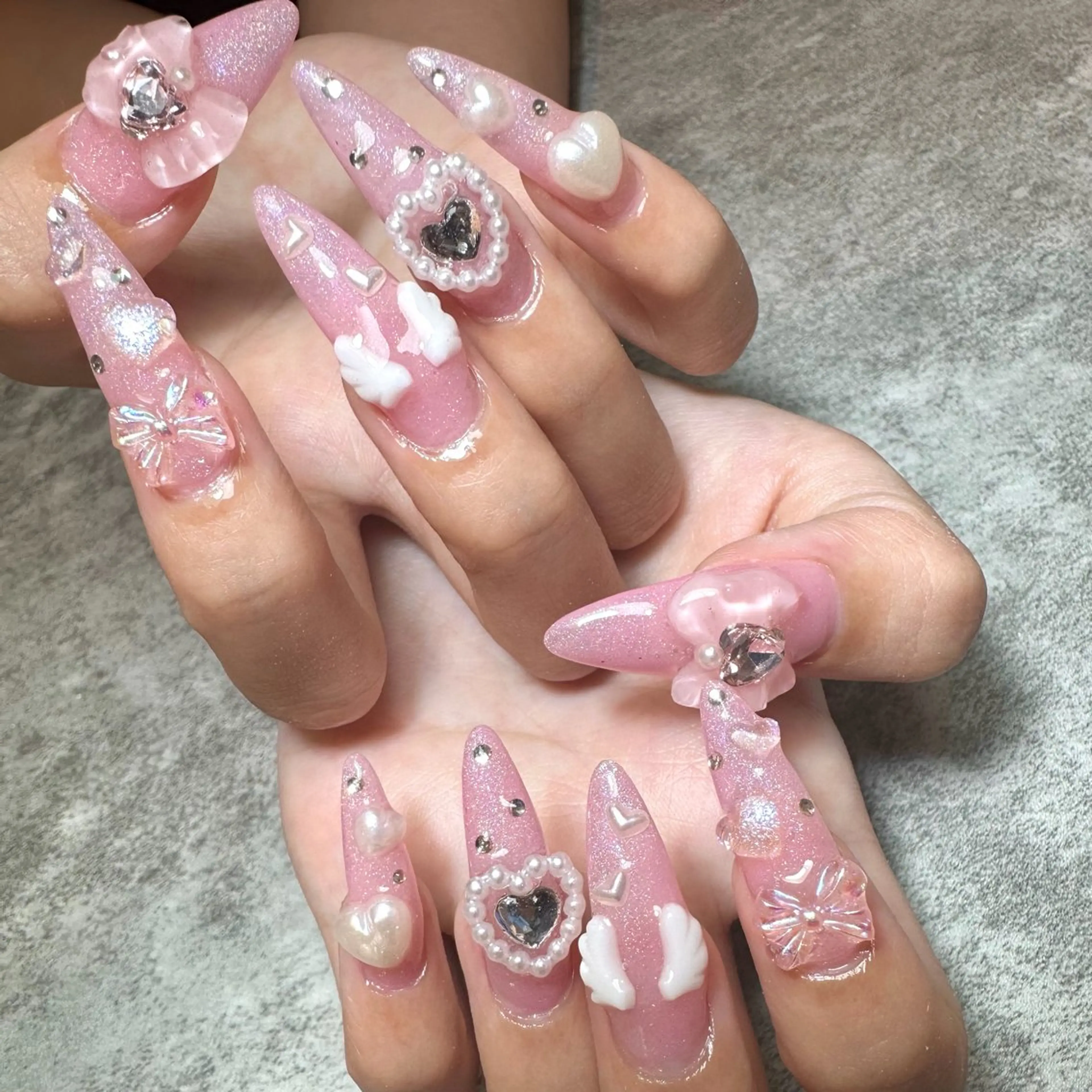ネイル キラキラネイル ピンク Mii nailのネイルデザイン