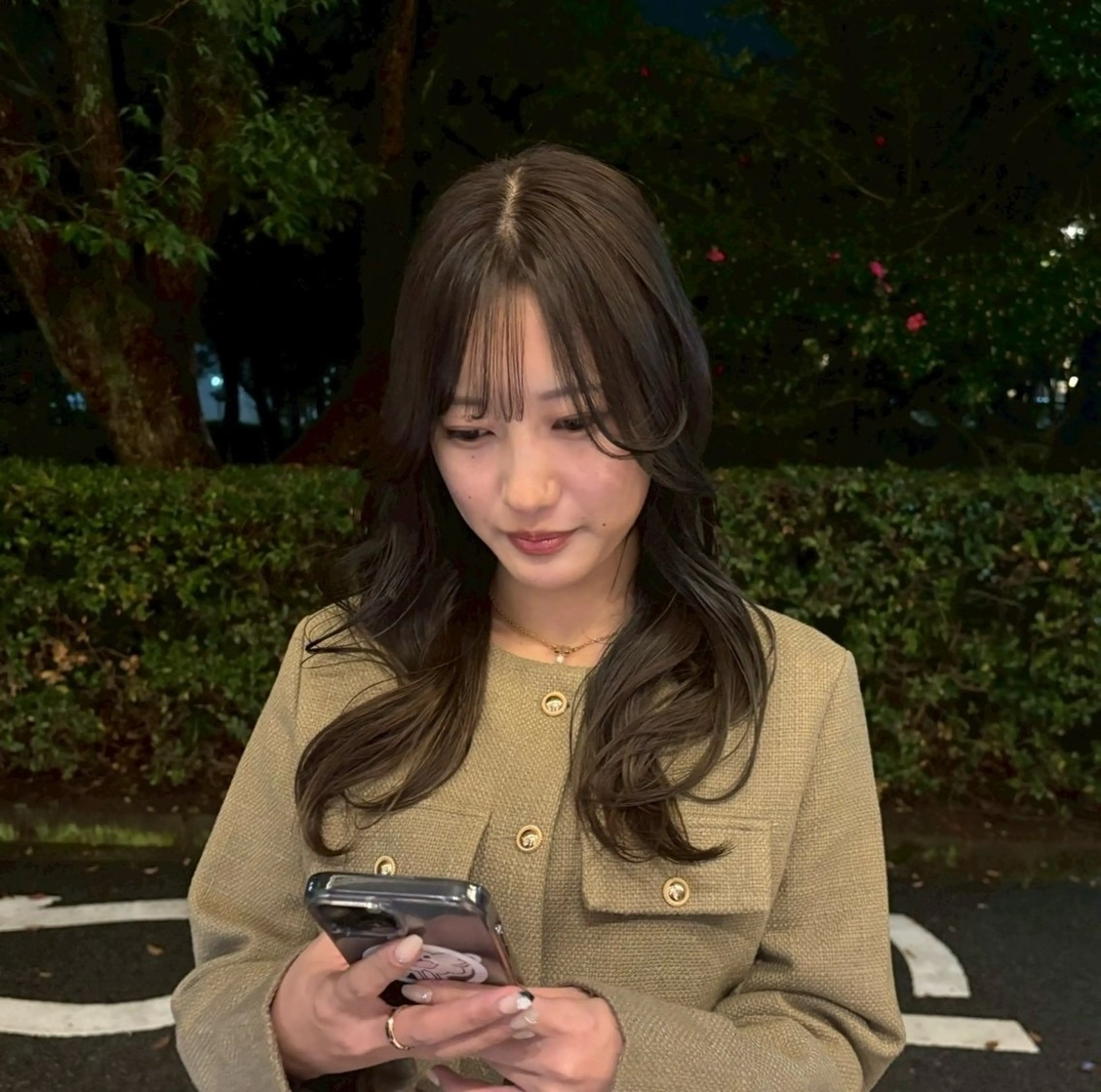 ミディアム HINA /パーマ/ YOKE / 桃山台のヘアスタイル