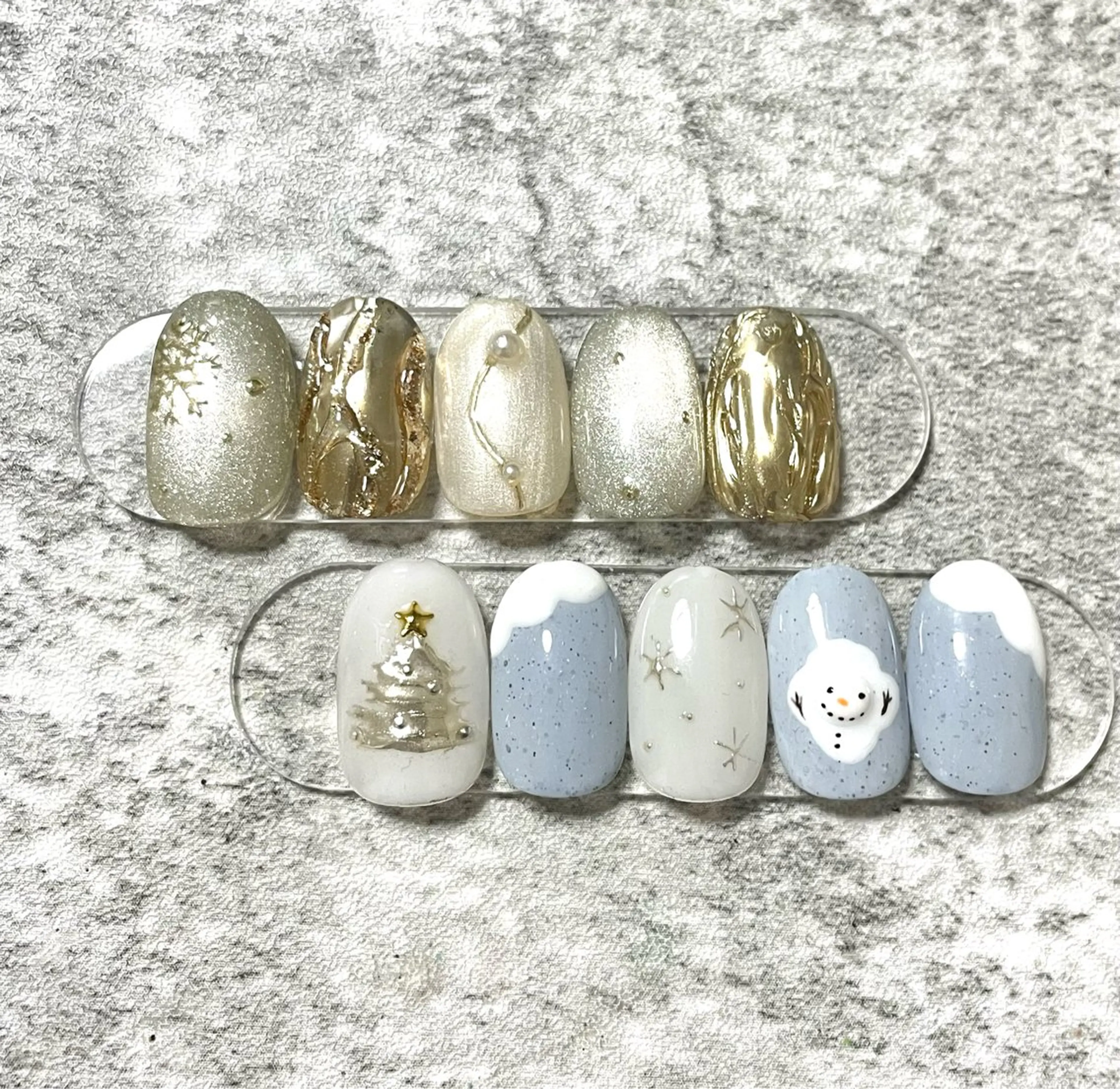 ネイル アートネイル 冬ネイル クリスマス ハンドネイル RISA joie nailのネイルデザイン