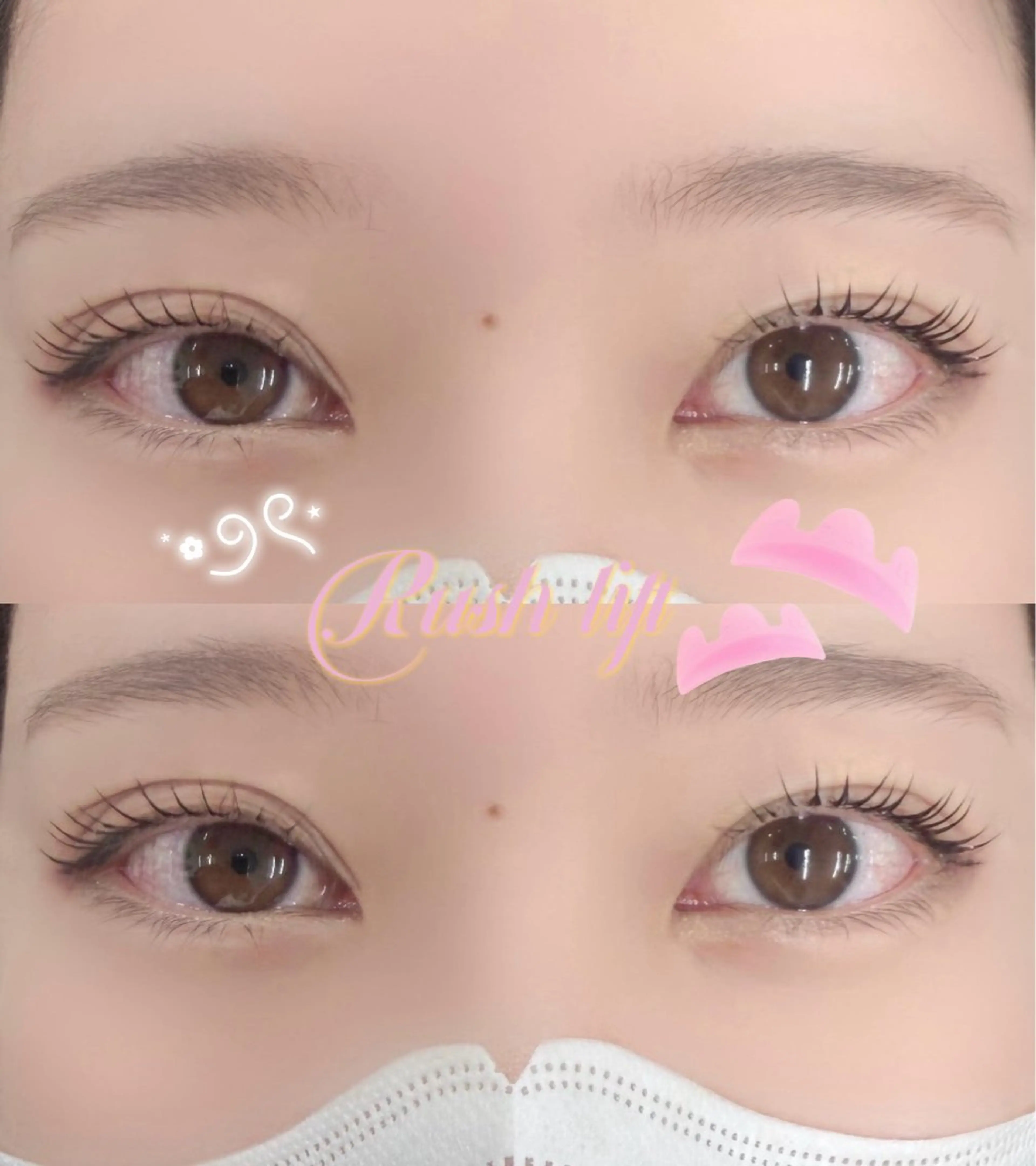 マツエク・マツパ マツパ B☆STAR kurumi束感🎀のマツエク・マツパデザイン