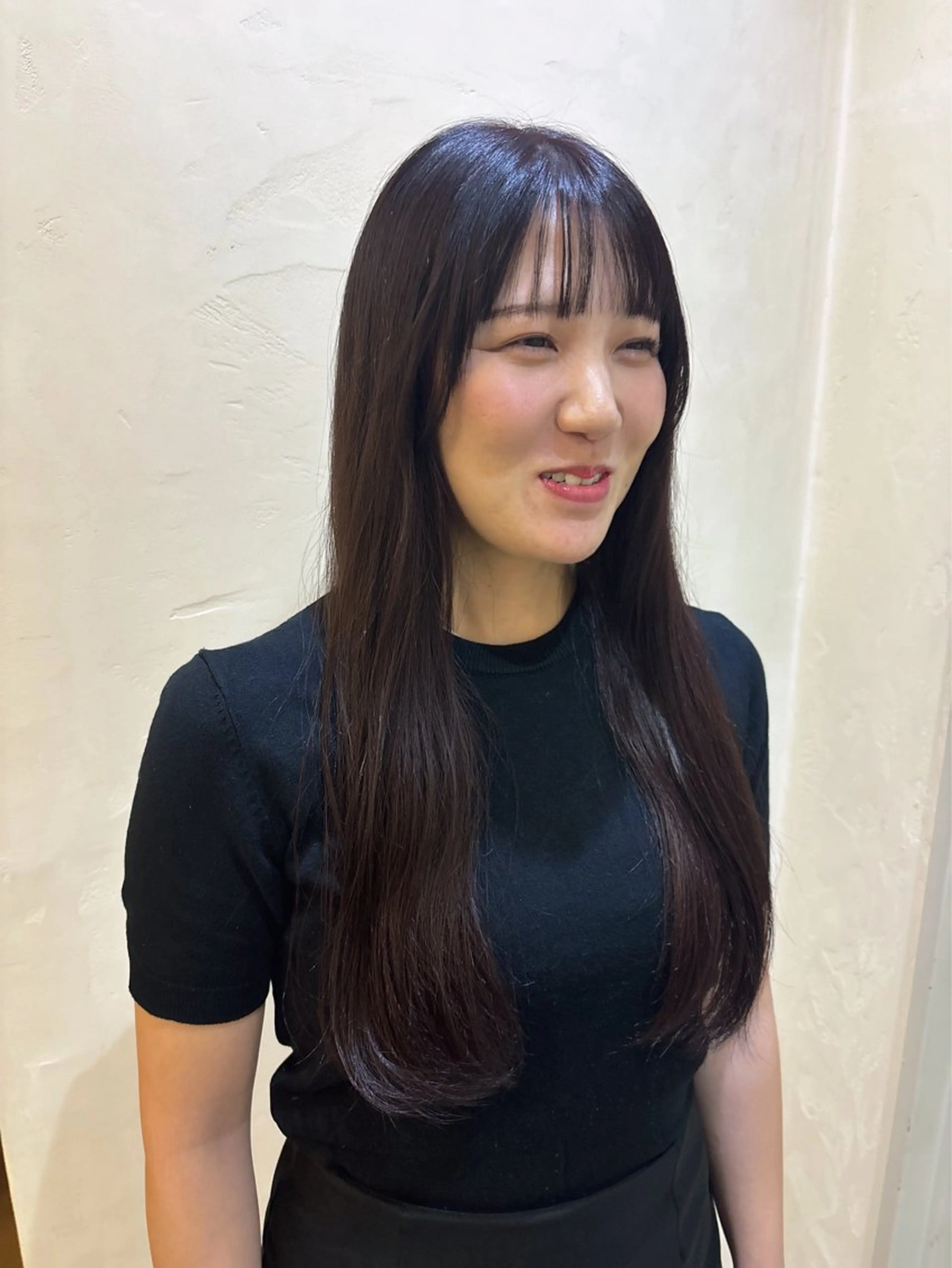 ロング カラー ブラウンカラー ピンクカラー ピンクブラウン カット ヘアカラー トリートメント 大久保 愛のヘアスタイル