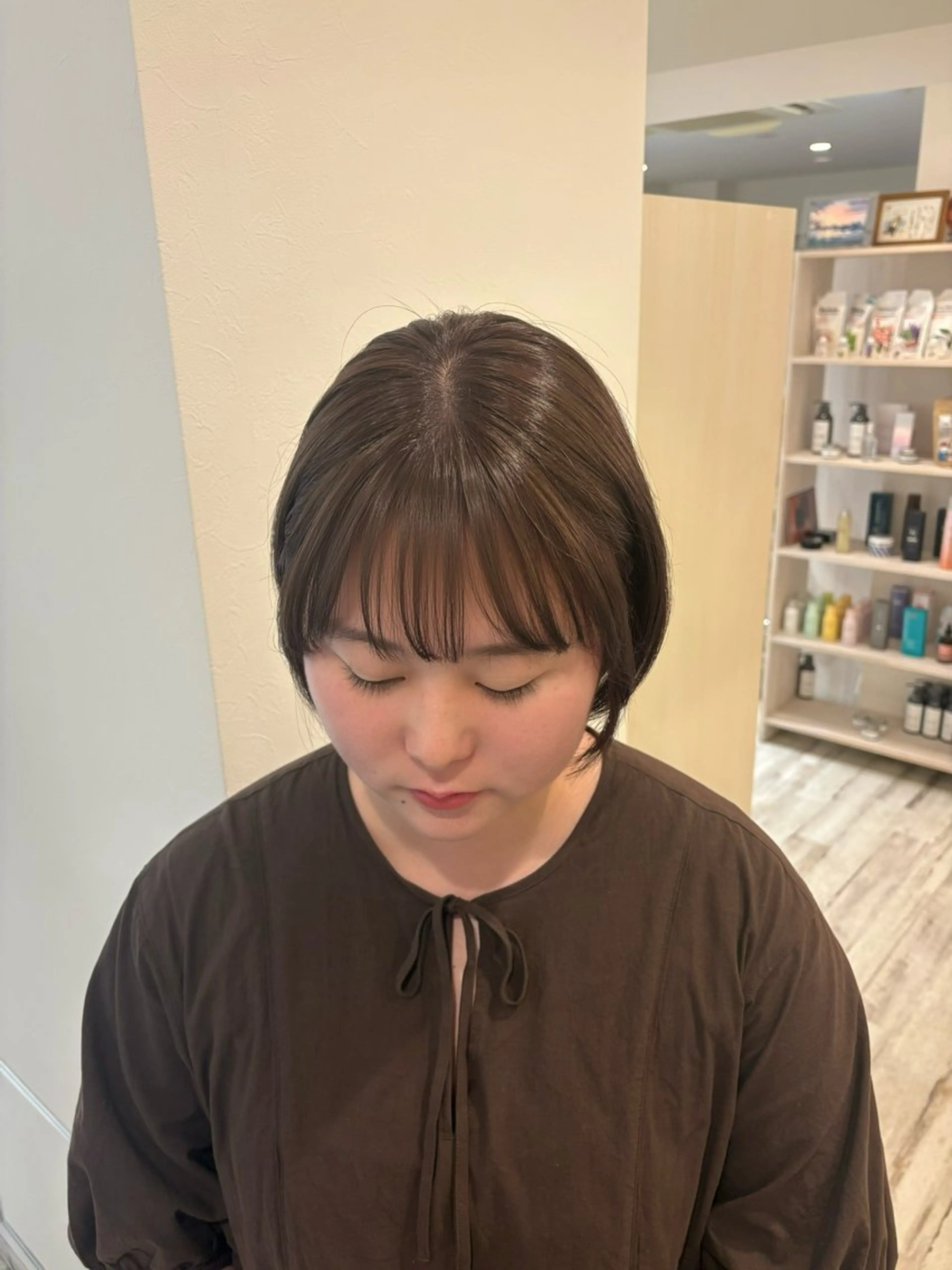 ミディアム カラー ヘアカラー トリートメント abilita MIYUのヘアスタイル