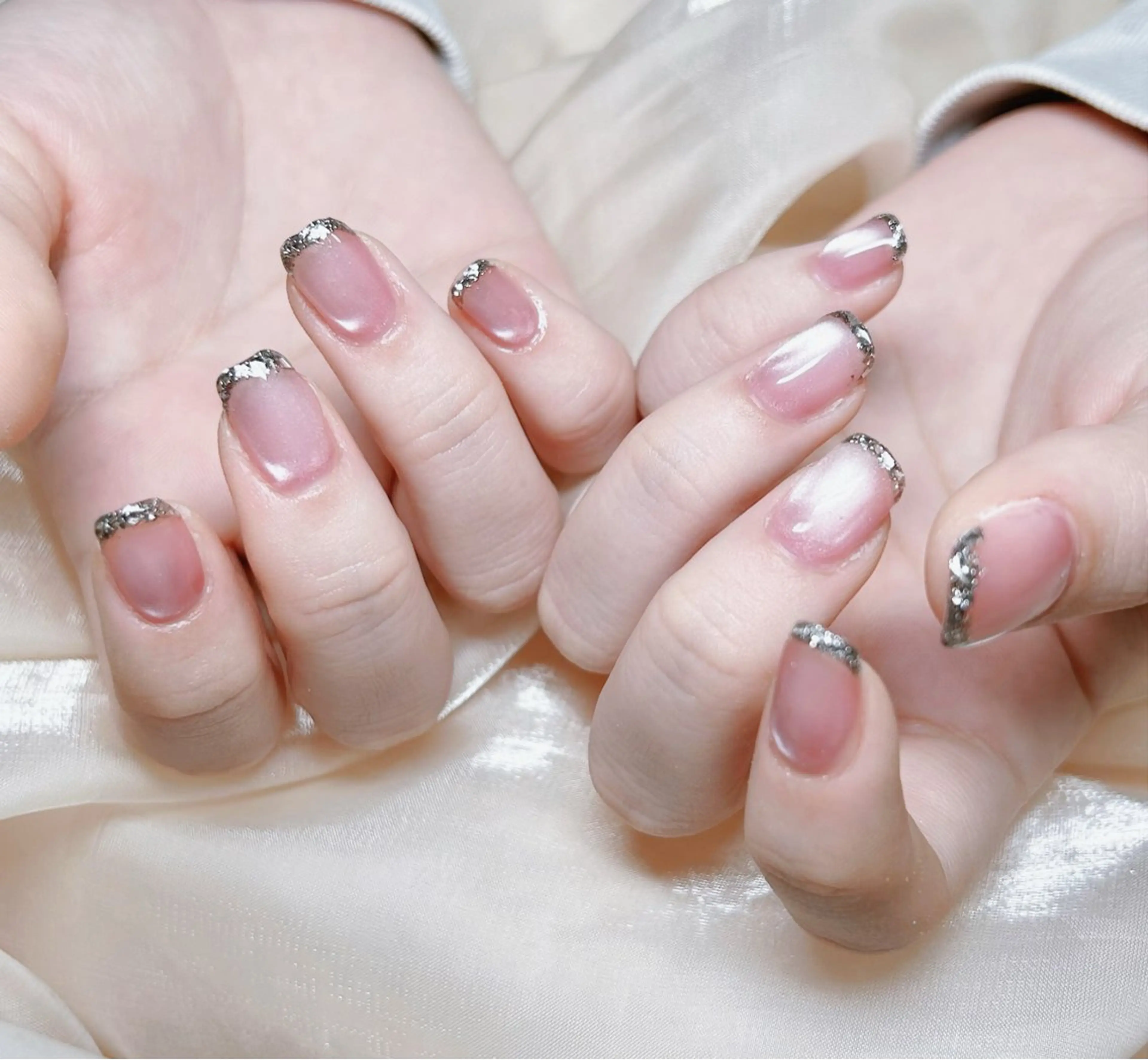 ガラスフレンチ🌟💅（オフなし）の写真