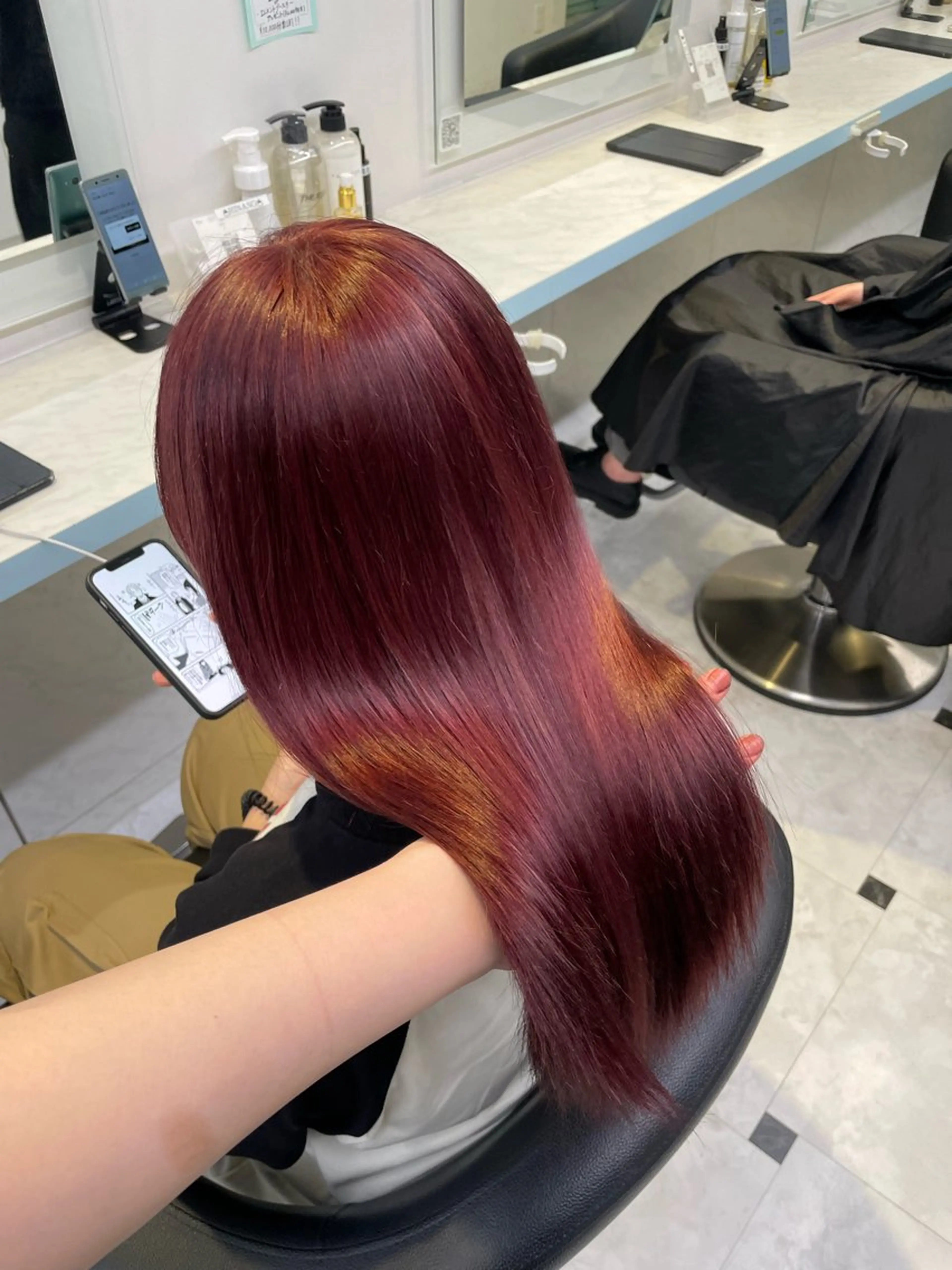 カラー ヘアカラー トリートメント ヘッドスパ ヘアセット 🇰🇷韓流暖色ヘア 🍒saaya🍒のヘアスタイル