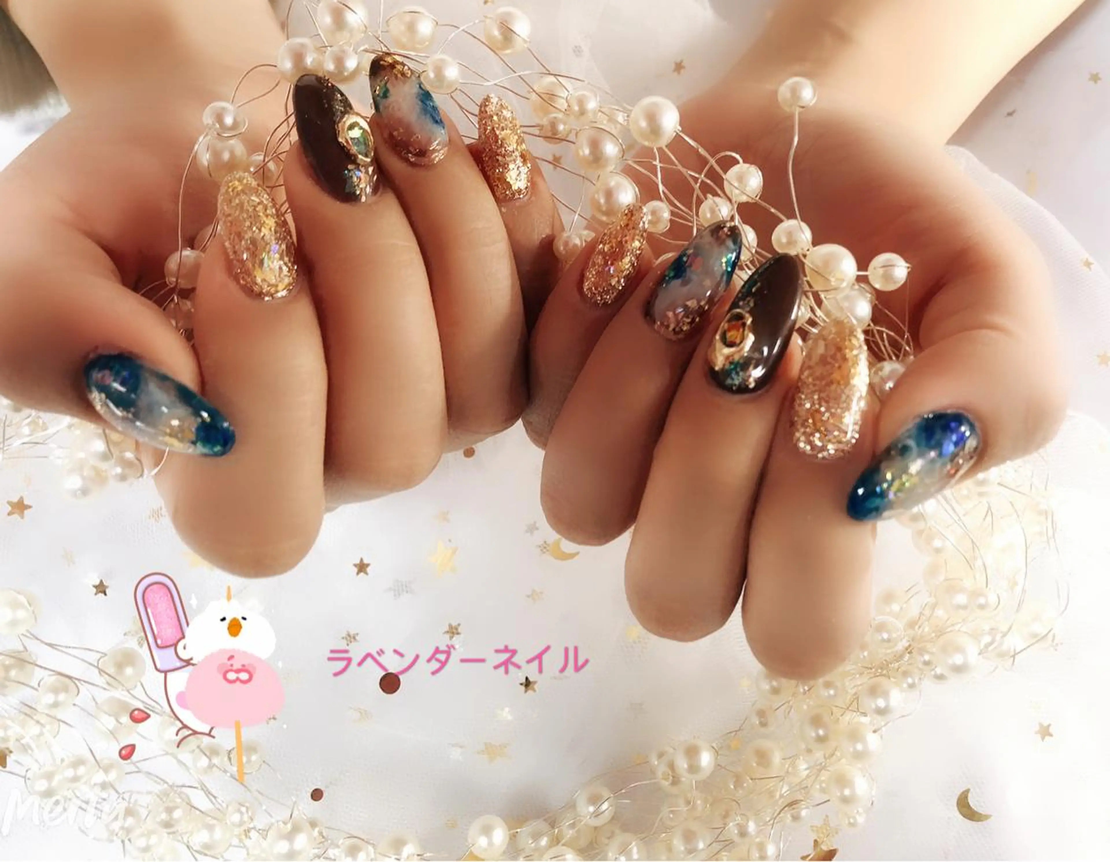 ネイル ラベンダー💖日暮里 ルル💖ネイルのネイルデザイン