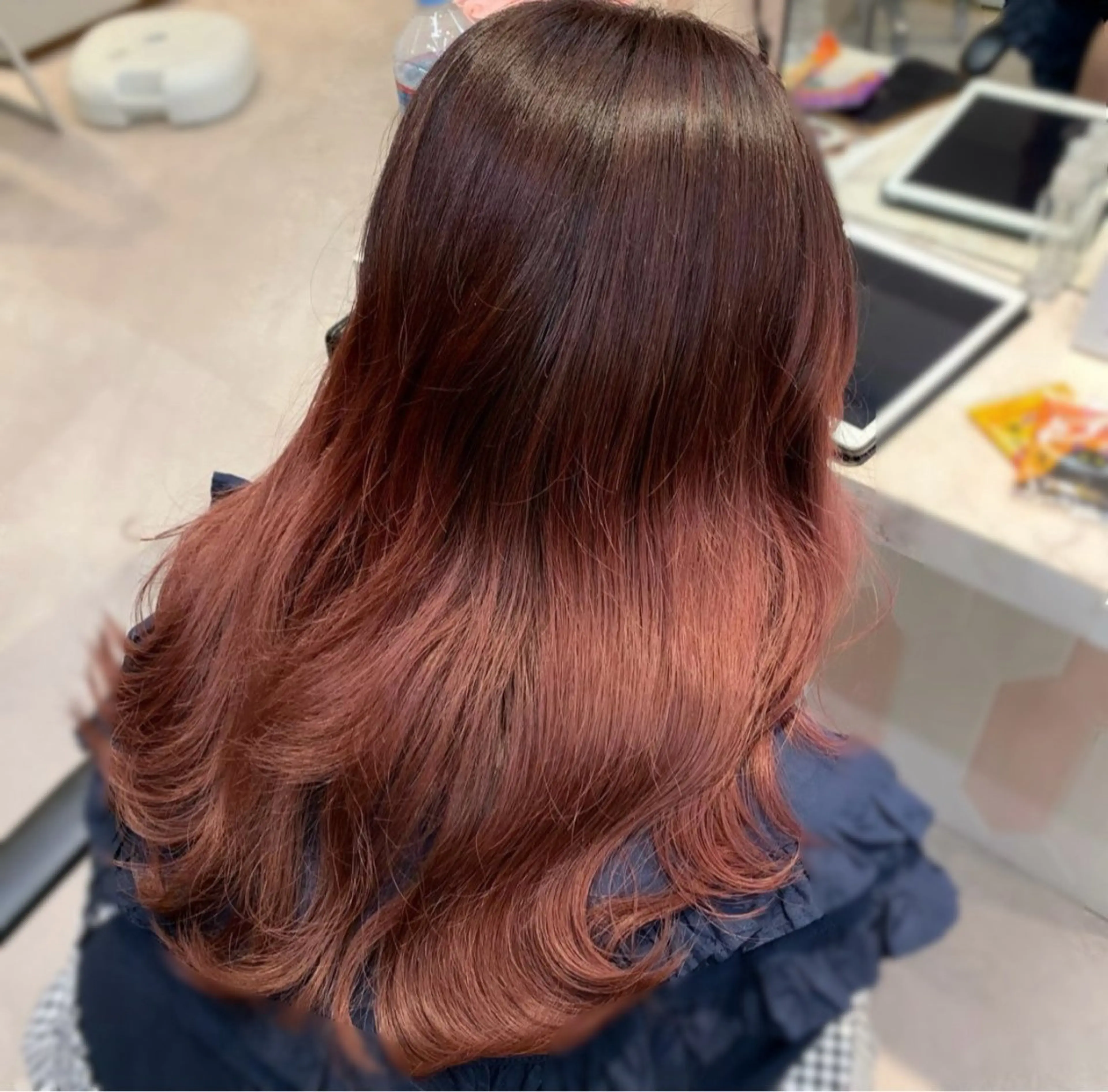 セミロング カラー ベージュカラー ピンクカラー ピンクベージュ カット ヘアカラー トリートメント 🦋透明感艶カラー 🫧/Yuu🦋のヘアスタイル