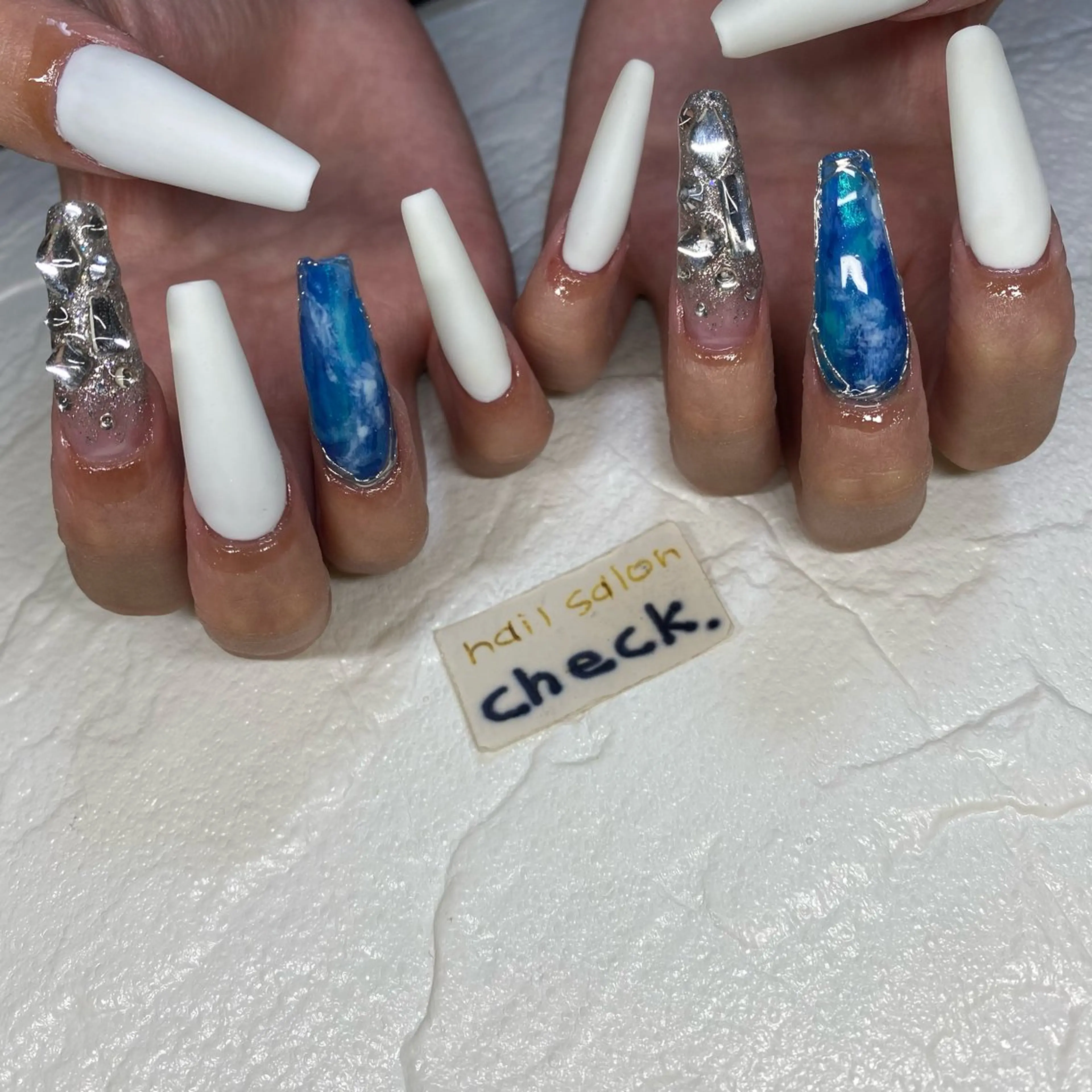 ネイル アートネイル ニュアンスネイル スカルプネイル 春ネイル 夏ネイル ハンドネイル ーCHECKー ちあきのネイルデザイン