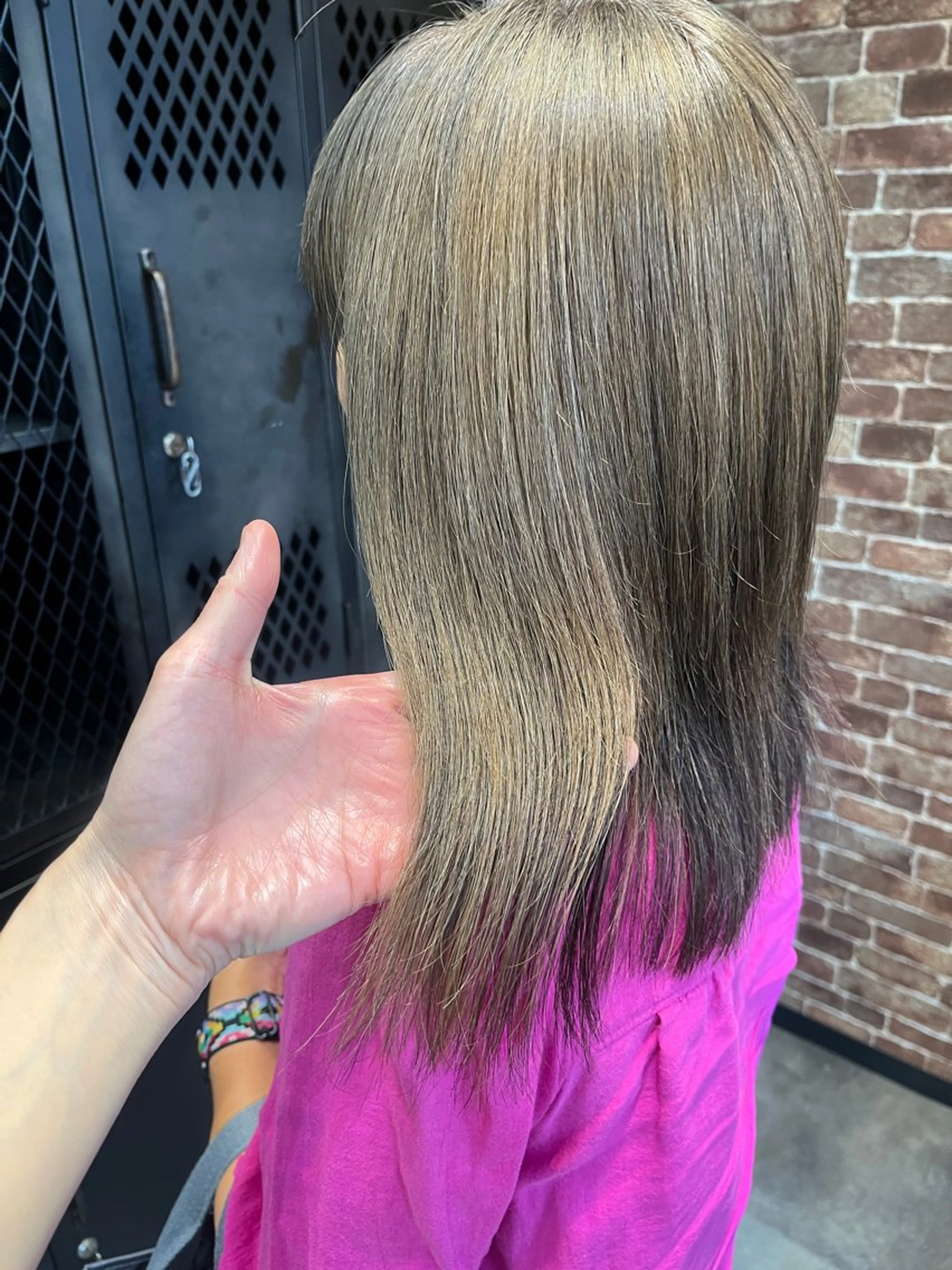 ロング カラー カット 久木原 ゆりのヘアスタイル