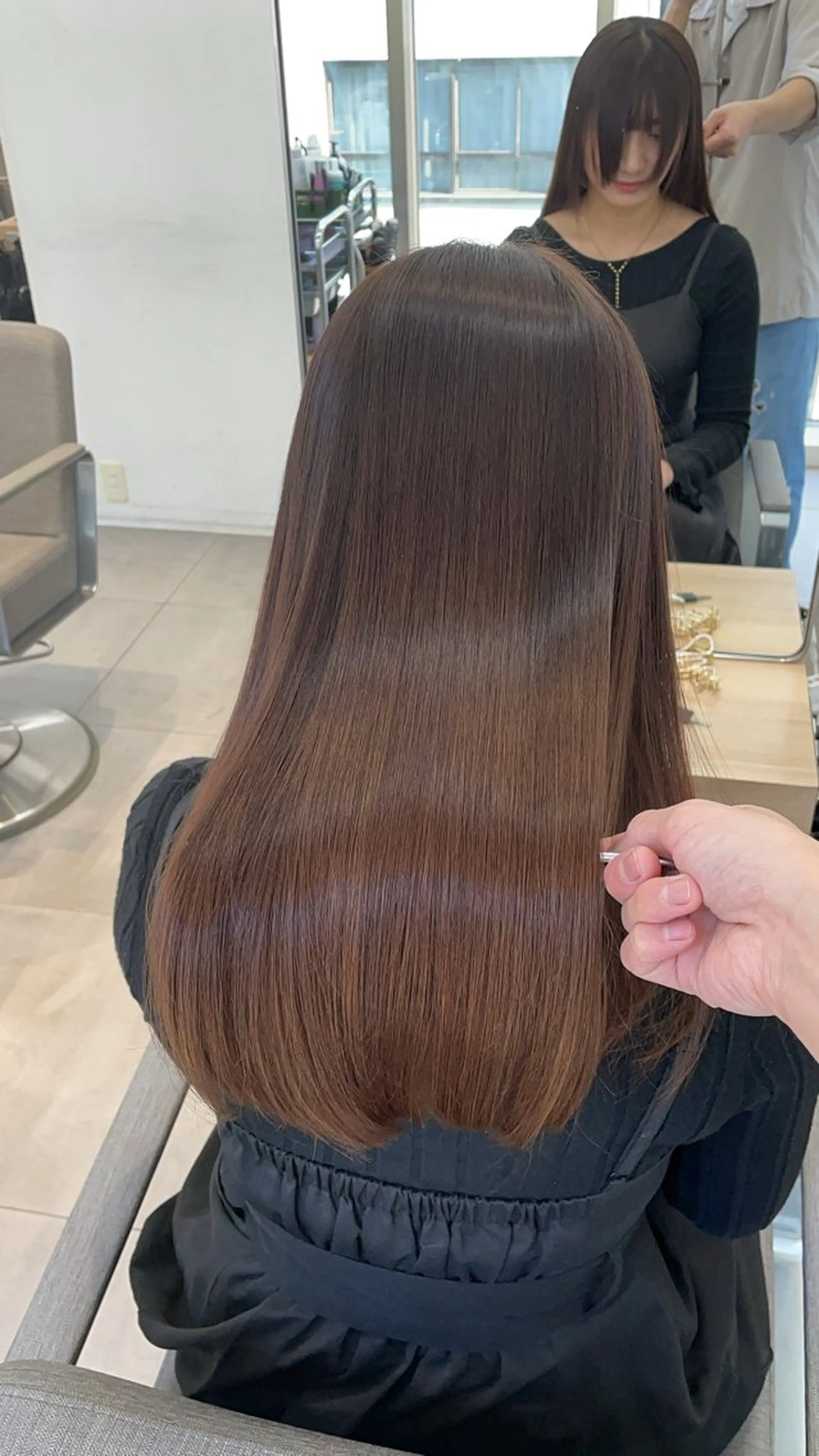 ロング ヘアカラー 縮毛矯正 トリートメント ✨髪質改善✨美髪 矯正🫧小泉のヘアスタイル