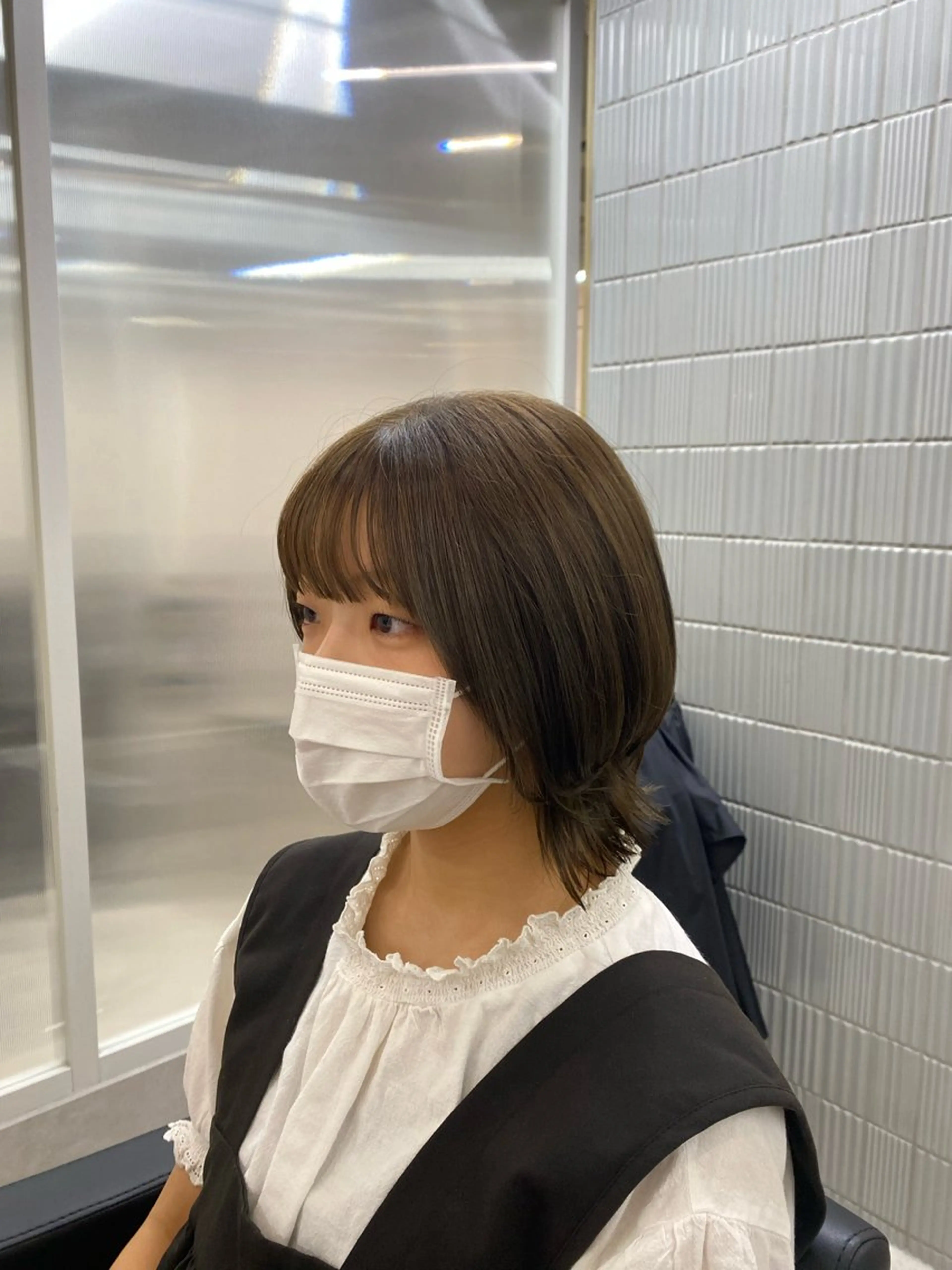 ショート カラー ウルフカット 韓国🇰🇷艶髪 ケアカラーSHURIのヘアスタイル