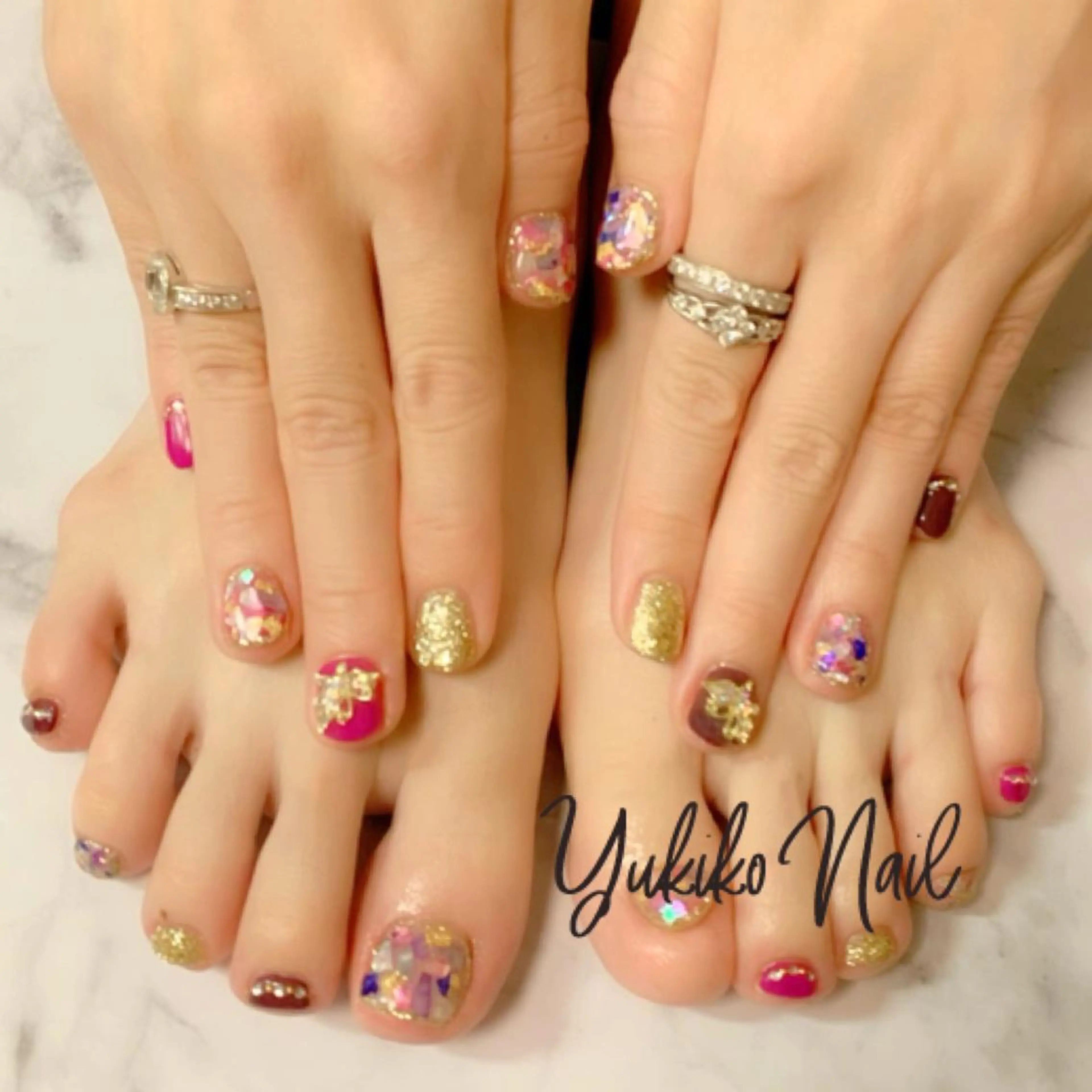 ネイル フットネイル 持ち込み ユキコ ネイルのネイルデザイン