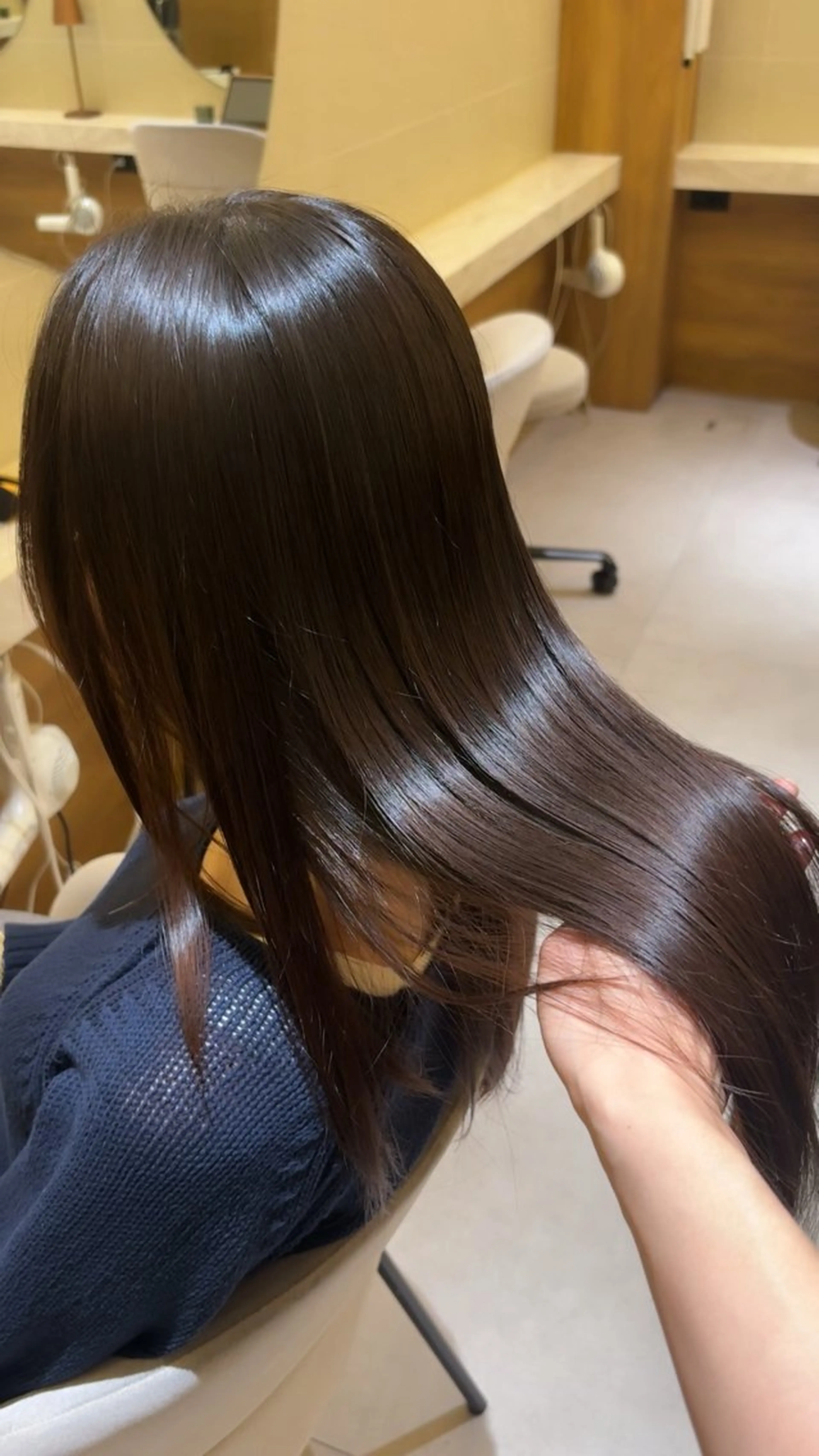 ミディアム パーマ 縮毛矯正 酸性ストレート/ yukinaのヘアスタイル