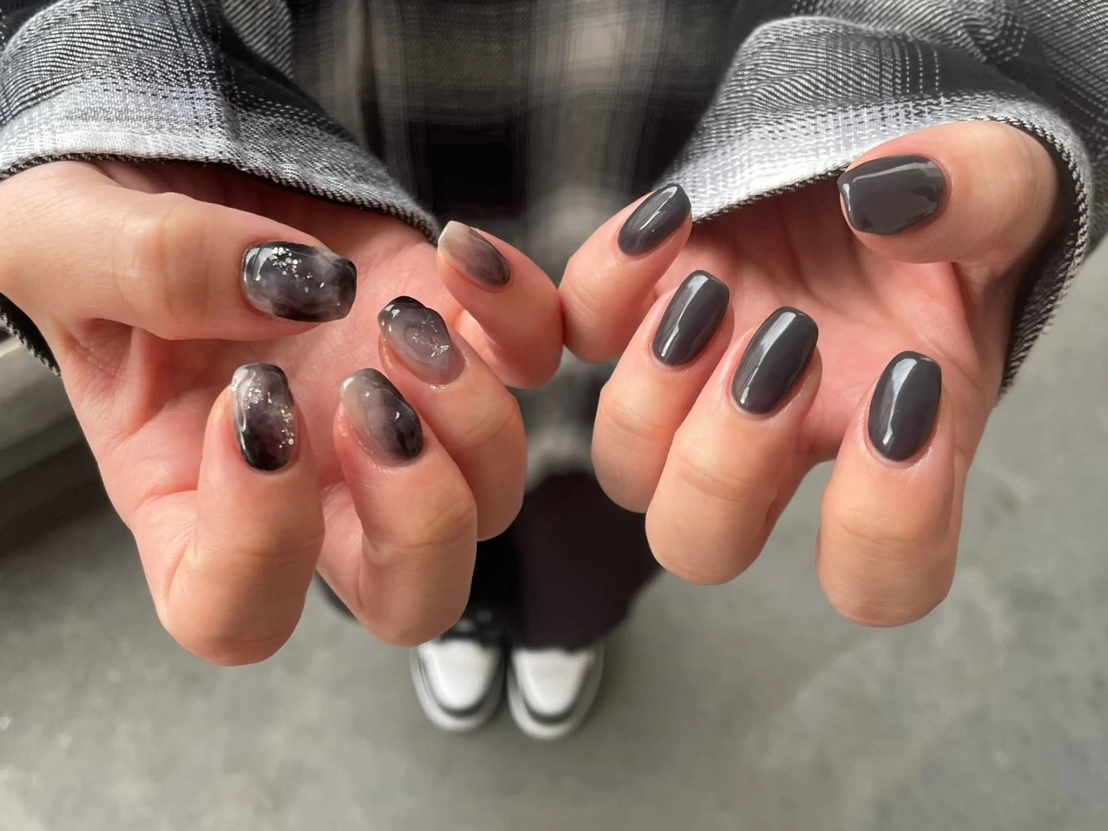 💙ྀིアシンメトリーネイル💙ྀིの写真