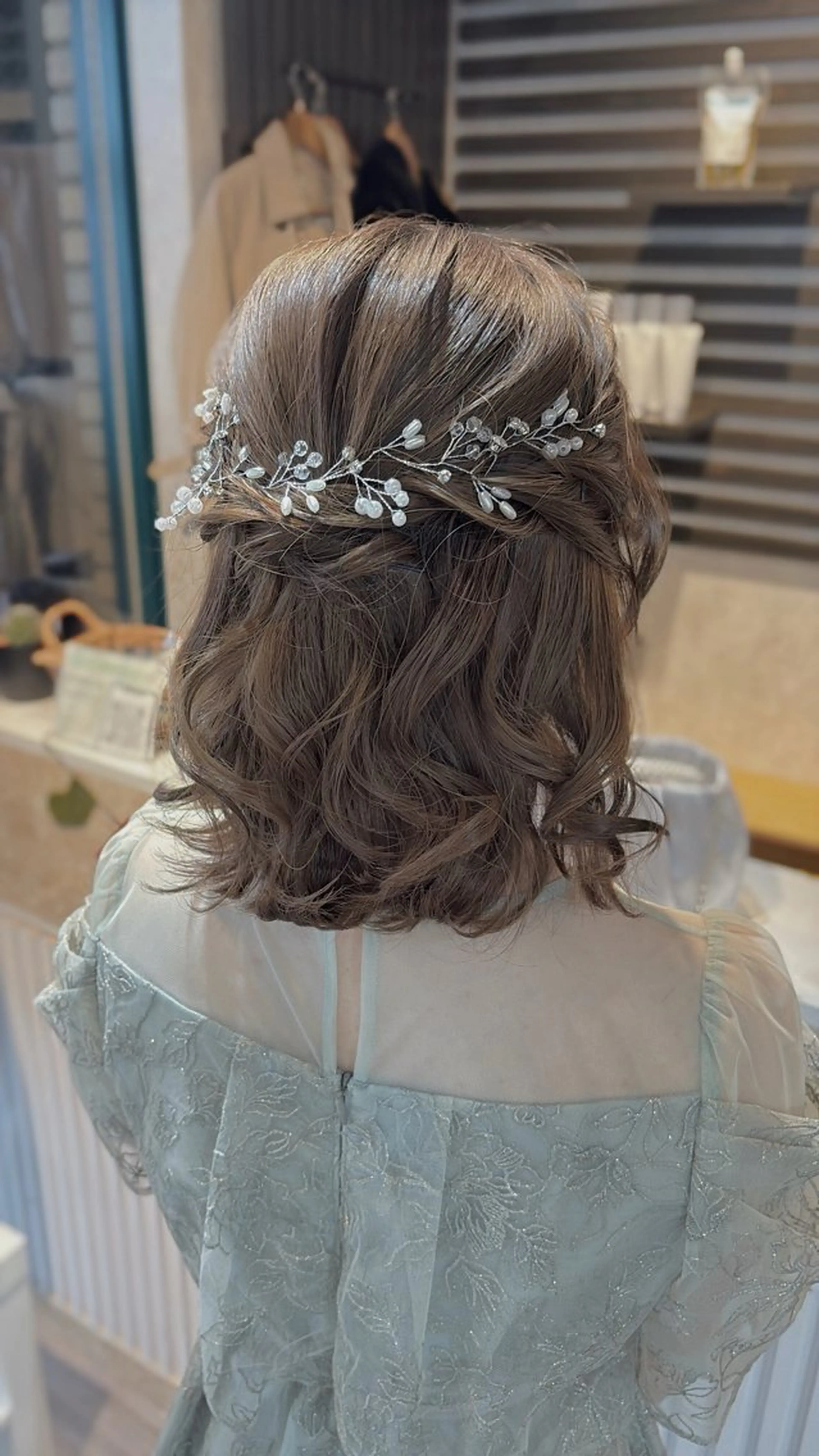 ヘアアレンジ ハーフアップ ボブ ヘアセット Noe' Akariのヘアスタイル