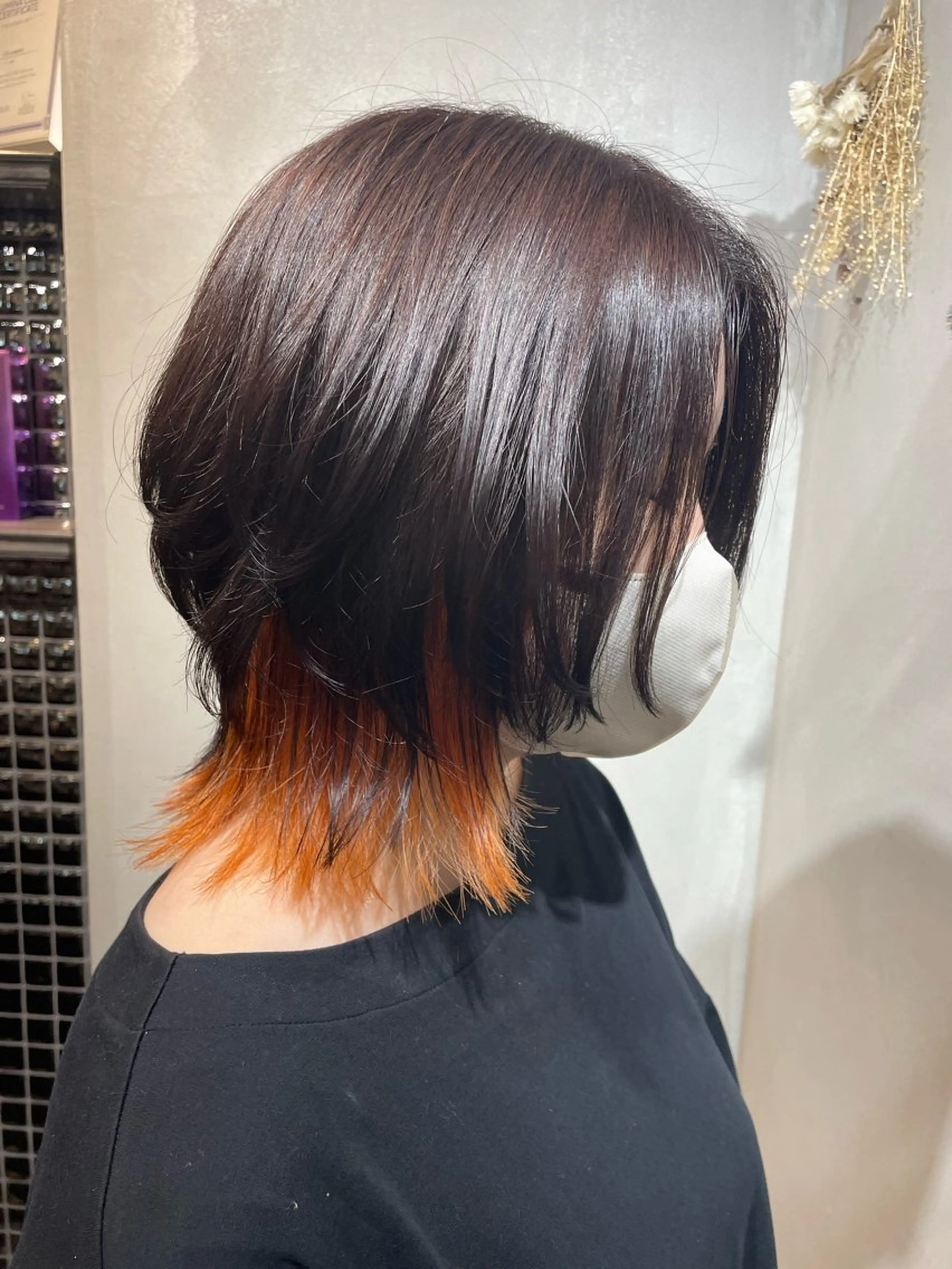 カラー オレンジ mizuki/ レイヤー/四条烏丸のヘアスタイル