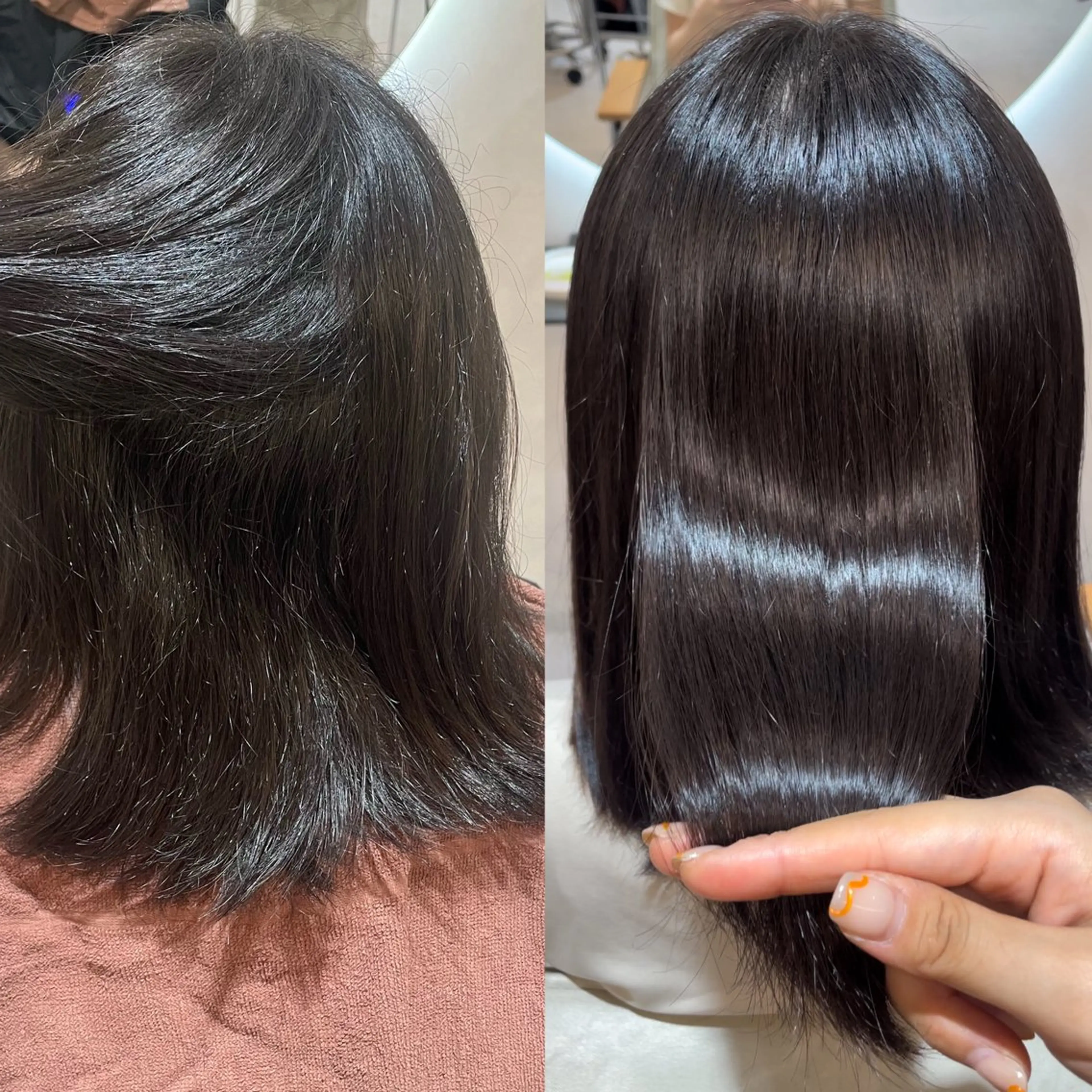 セミロング セミロングパーマ 髪質改善 縮毛矯正 トリートメント 酸性ストレート enu hair所属・ショートモデル募集 エクステ専門店まりこのその他イメージ