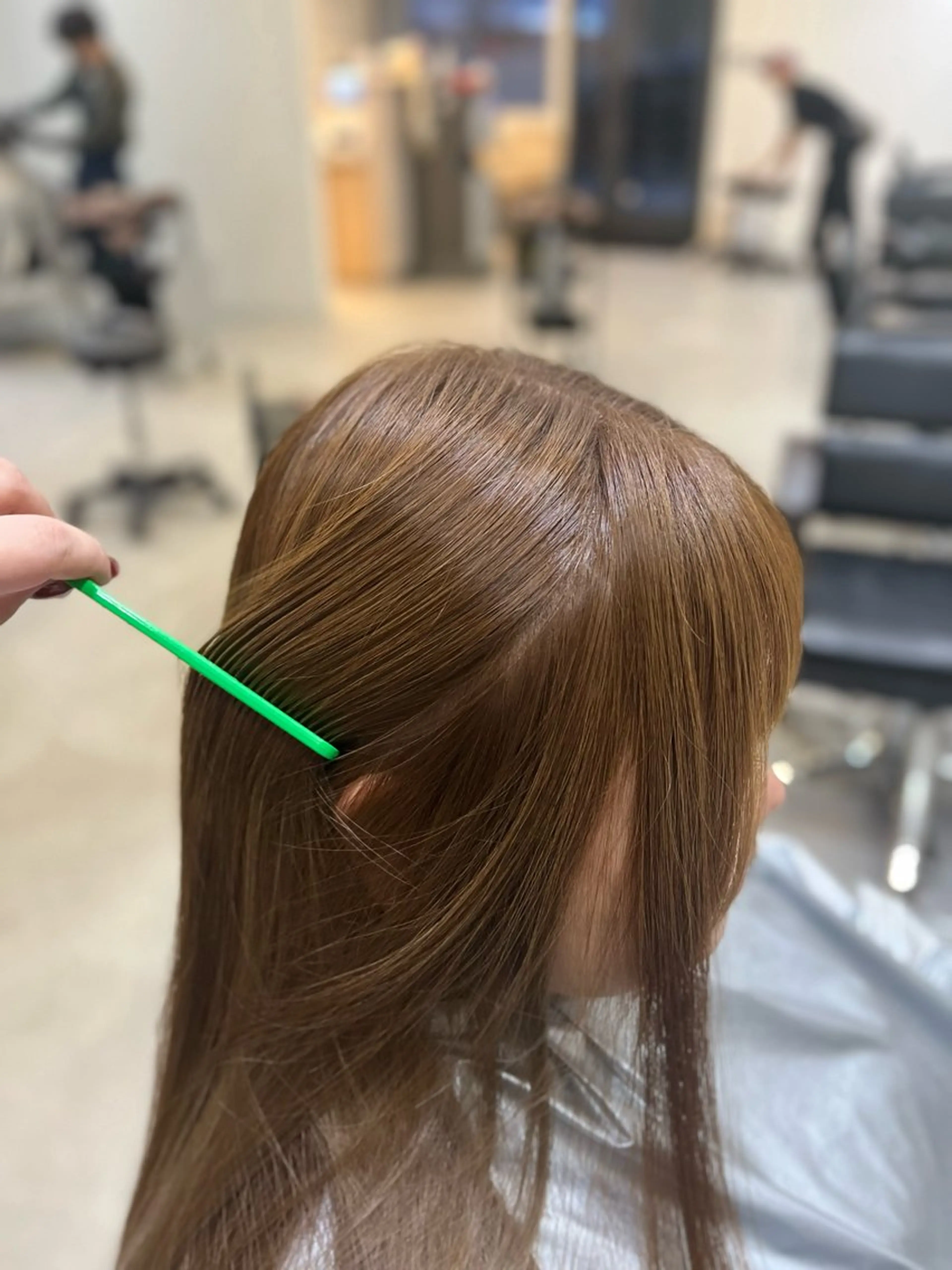 ロング カラー ベージュカラー クオルシアカラー トリートメント Agu hair noman マナのヘアスタイル