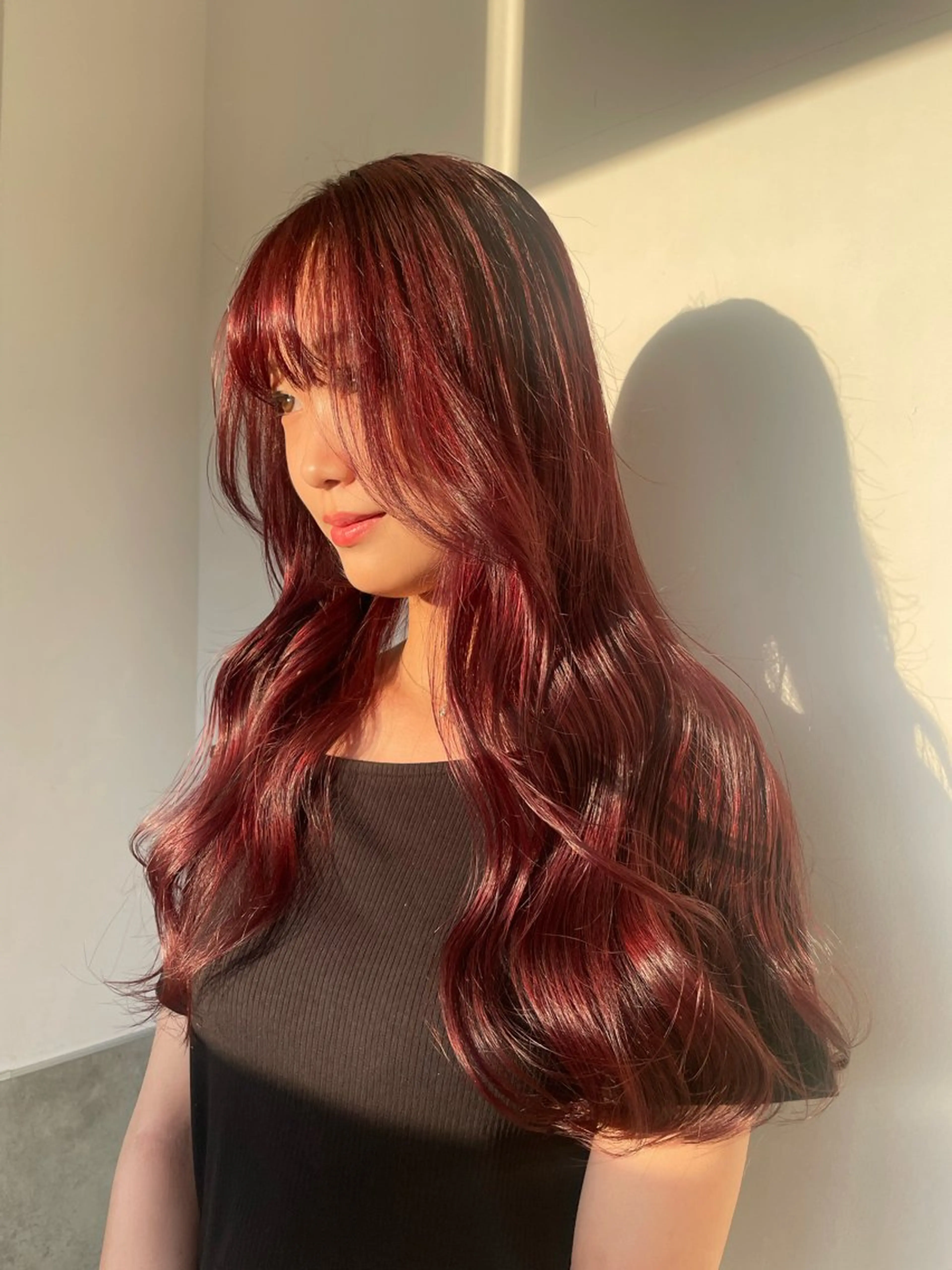 ロング カラー ヘアアレンジ ブリーチ ブラウンカラー カシス ダブルカラー ハイトーンカラー ヘアカラー トリートメント ヘアセット 憧れの艶ハイトーンへ 🌙サイダサキのヘアスタイル