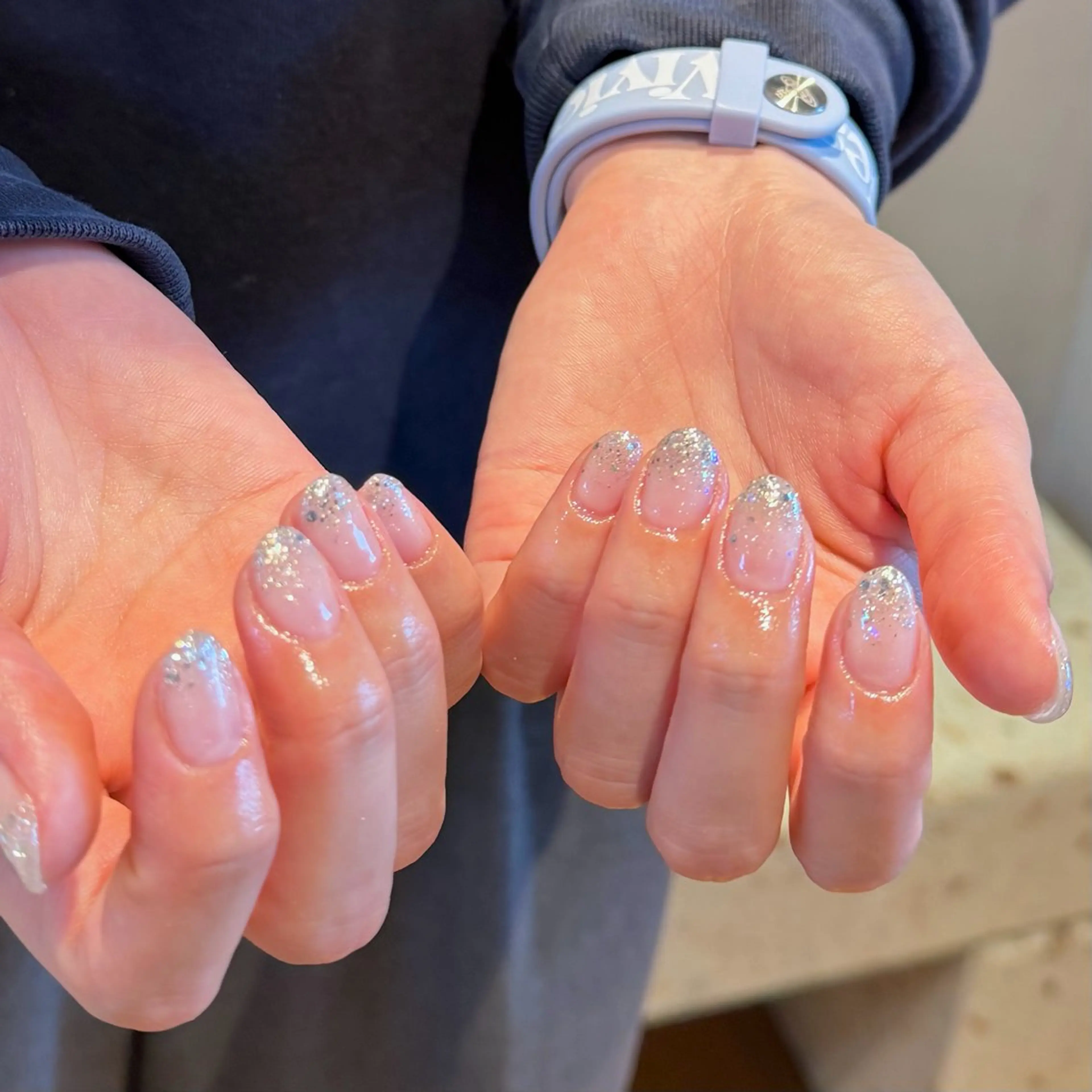 ネイル ラメ(グリッター) ラメグラデーション 渡辺 愛のネイルデザイン