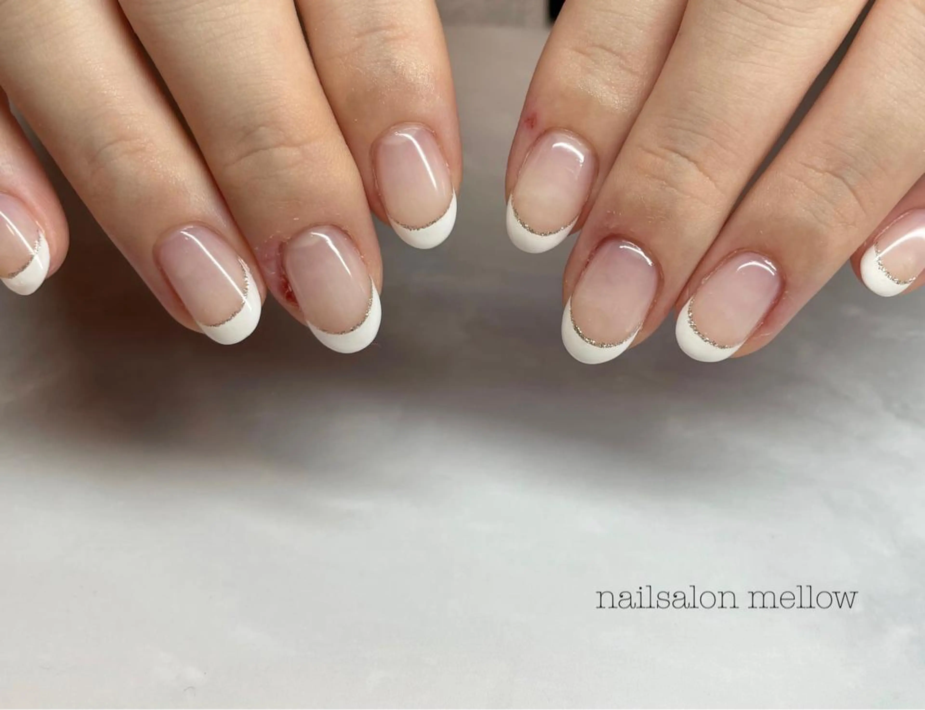 ✳︎フィルイン✳︎ ハンドネイル　フレンチ（ﾍﾞｰｽクリア）の写真