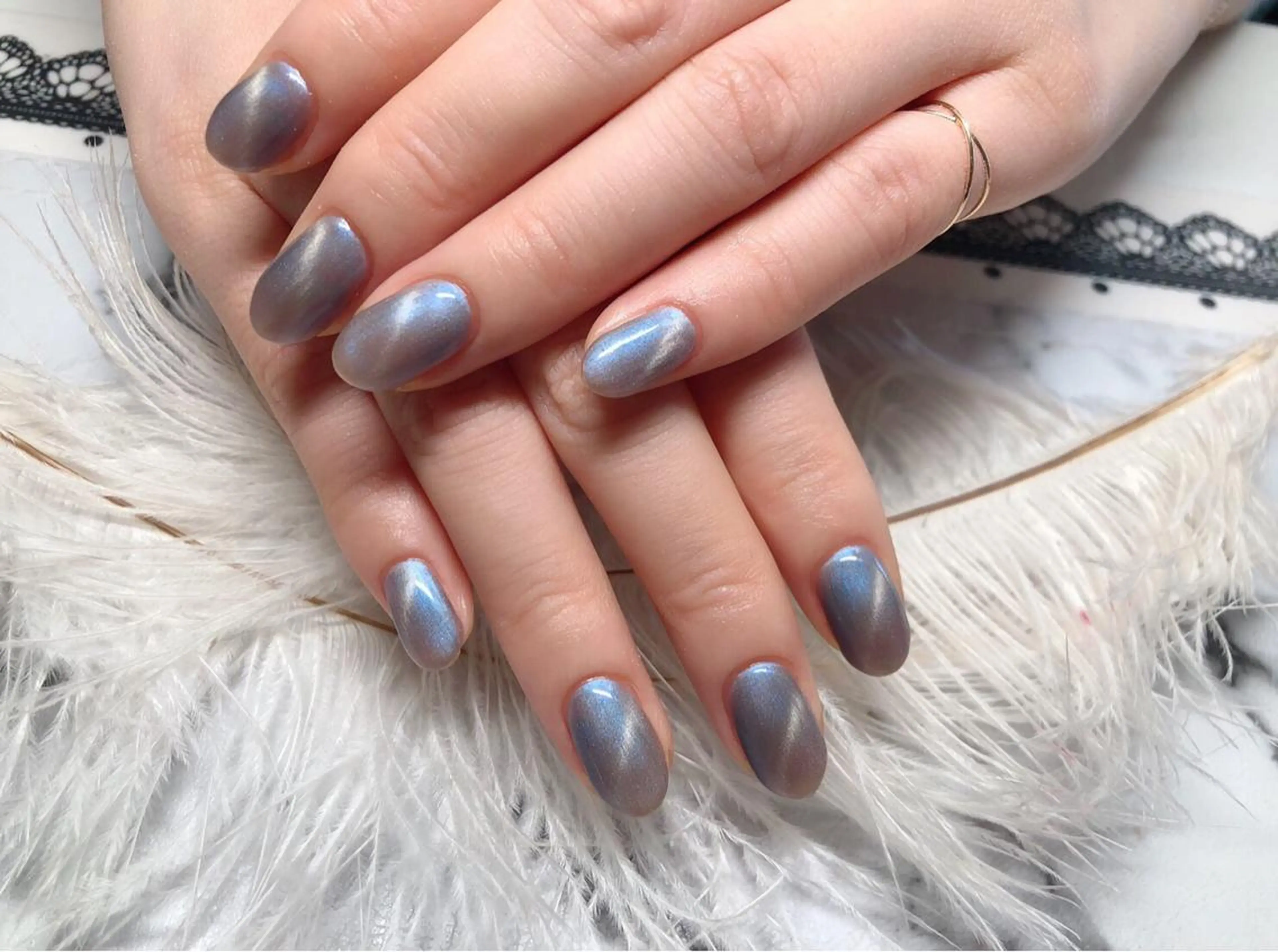 ネイル ハンドネイル マジック ミラーのネイルデザイン