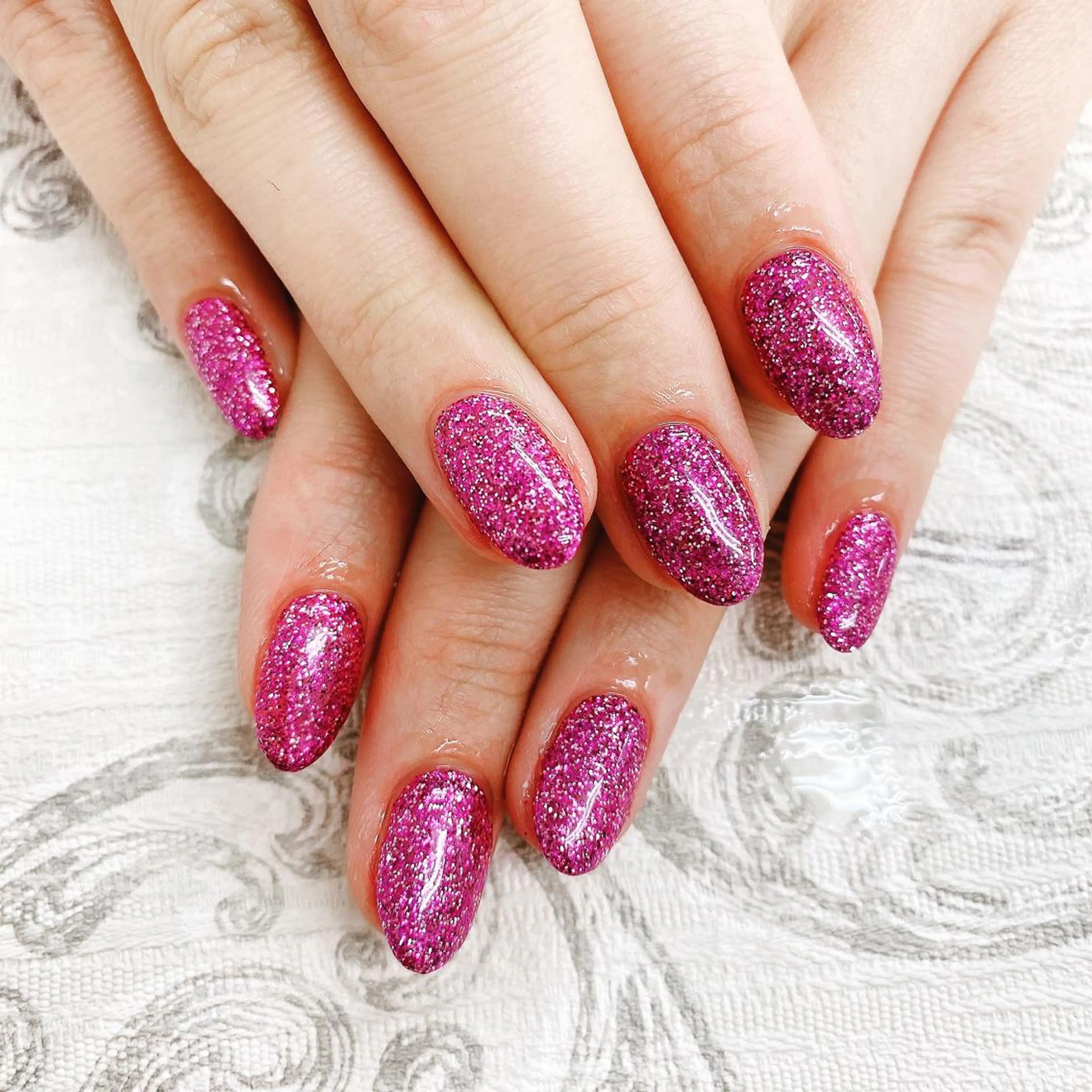 ネイル ラメ(グリッター) ピンク 春ネイル N._._. clawのネイルデザイン