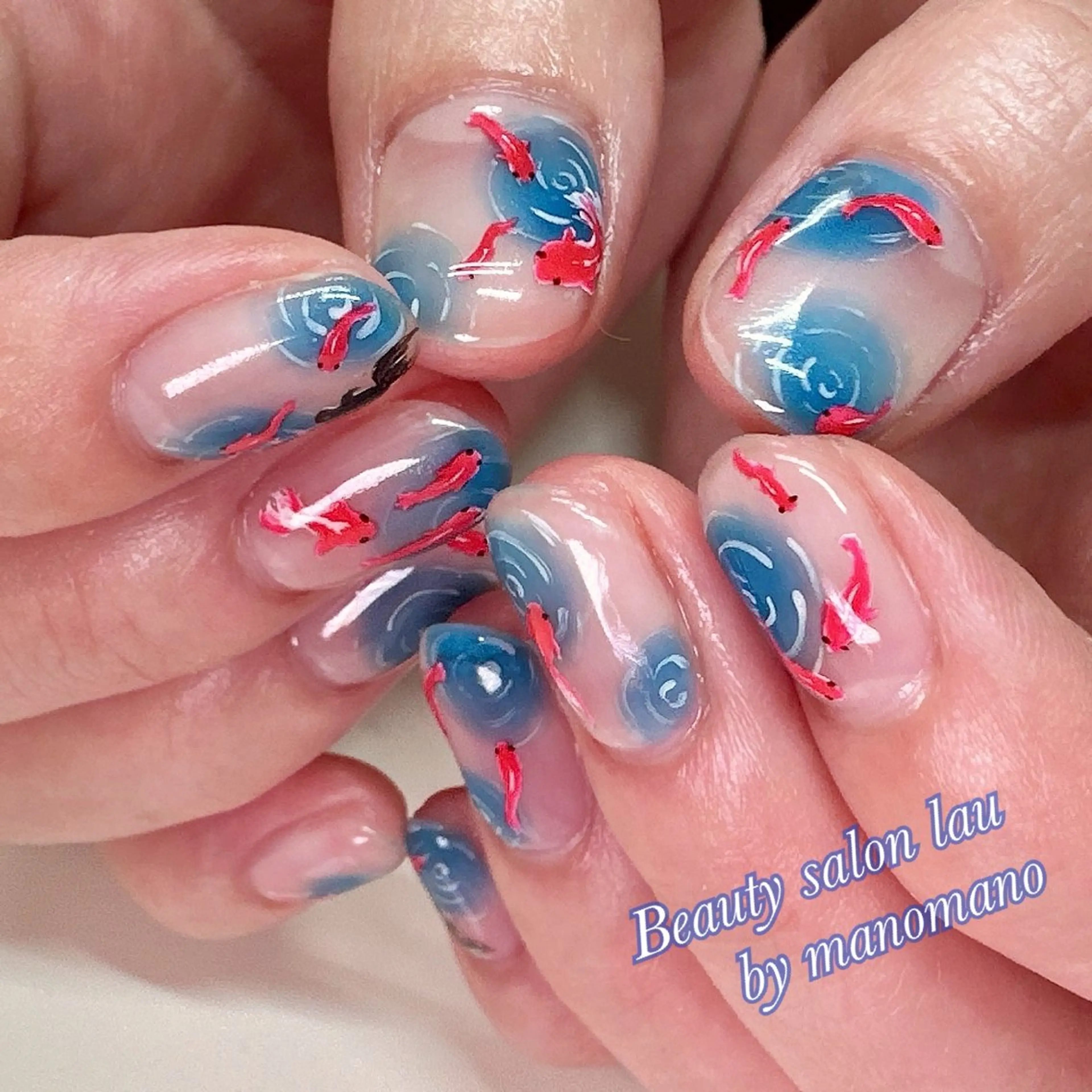 ネイル 夏ネイル ハンドネイル ラウバイマノマノ なかざとのネイルデザイン